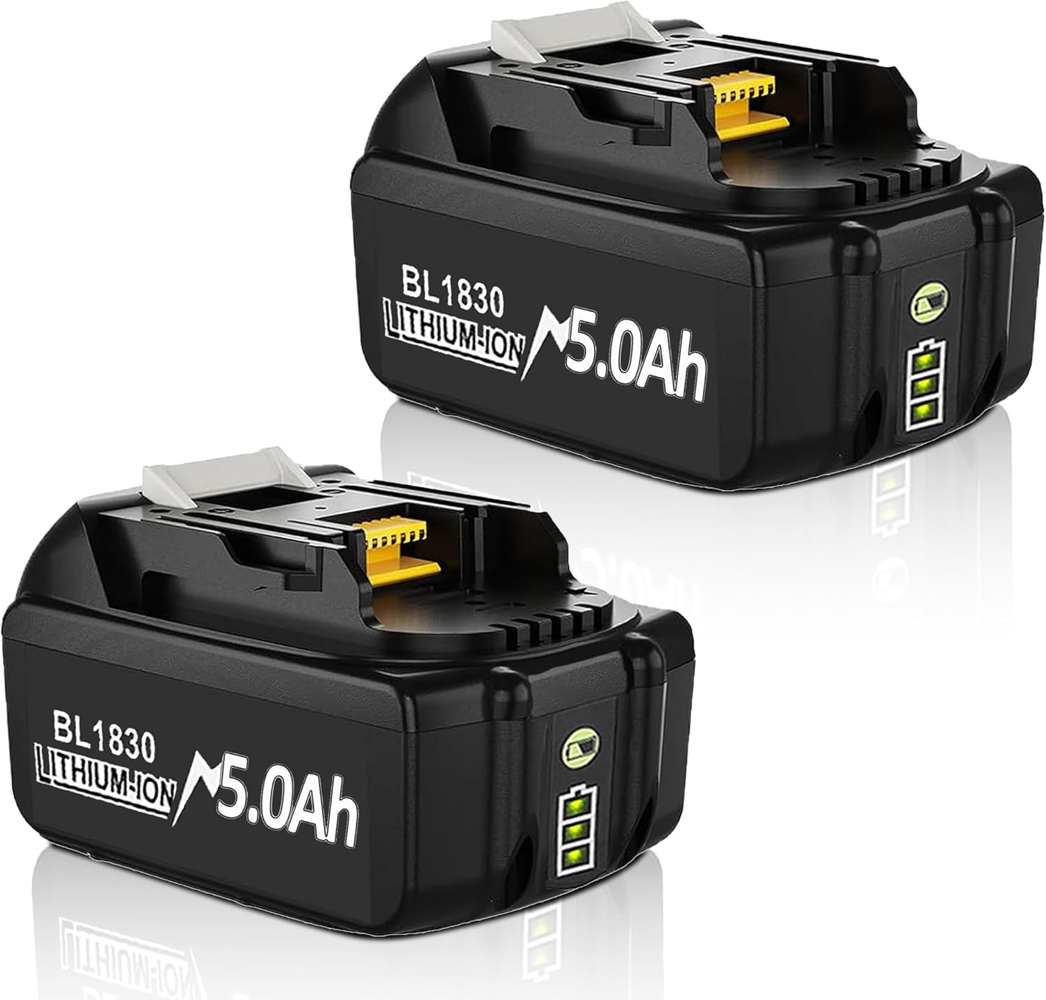 2 Pack 18V 5.0Ah BL1850B Battery Compatible with Makita 18V Batteries BL1850 BL1...