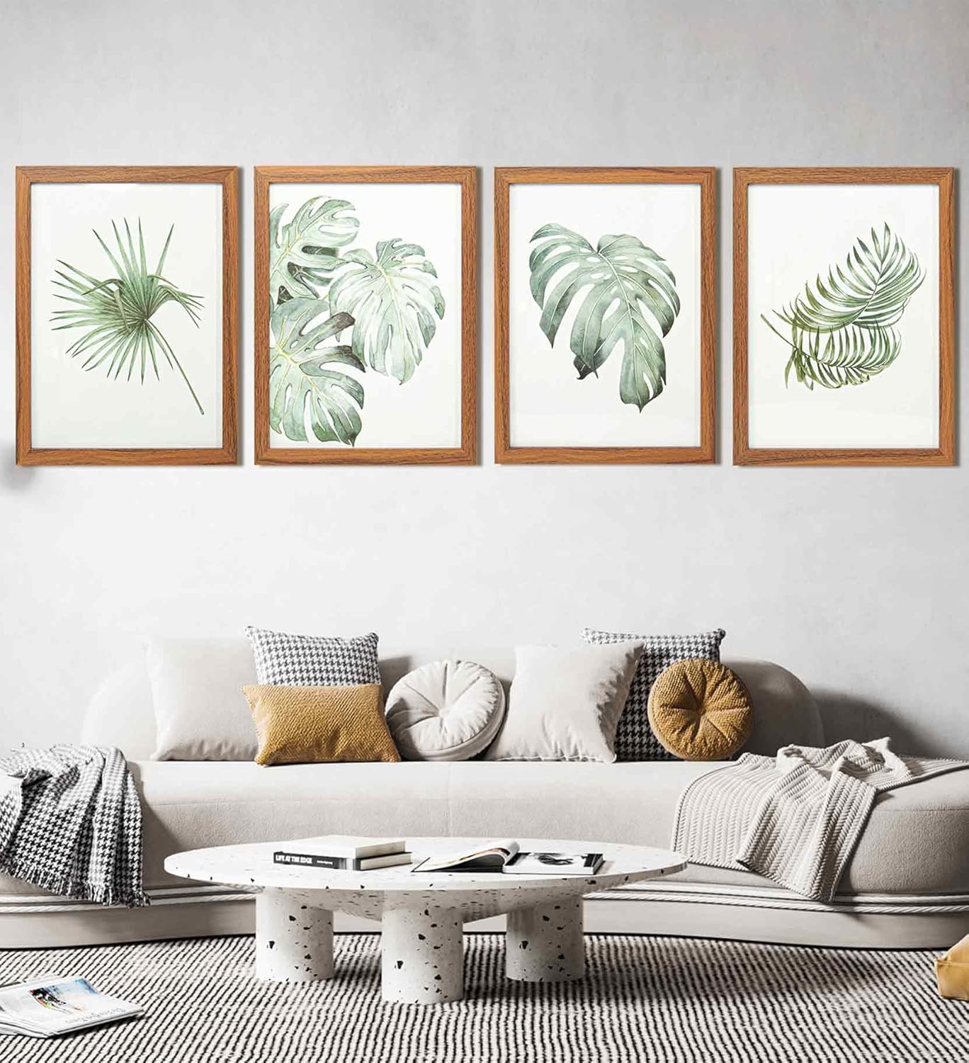 Art3d Framed Wall Art Set of 4 for Wooded Aesthetic Wall Decor for Living room K...