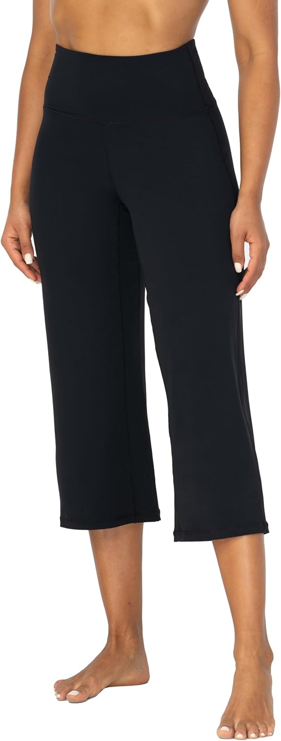 Sunzel Yoga Pants for Women Straight Wide Leg High Waisted Lounge Pants 23in Ins...