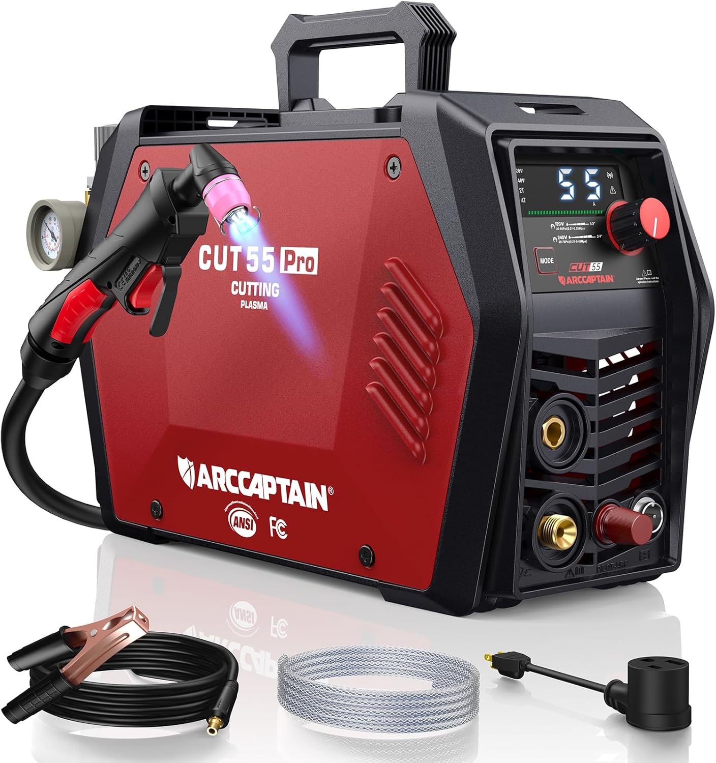 ARCCAPTAIN iControl Cut55 Pro Plasma Cutter, [APP Control] 55 Amp Non-Touch Pilo...