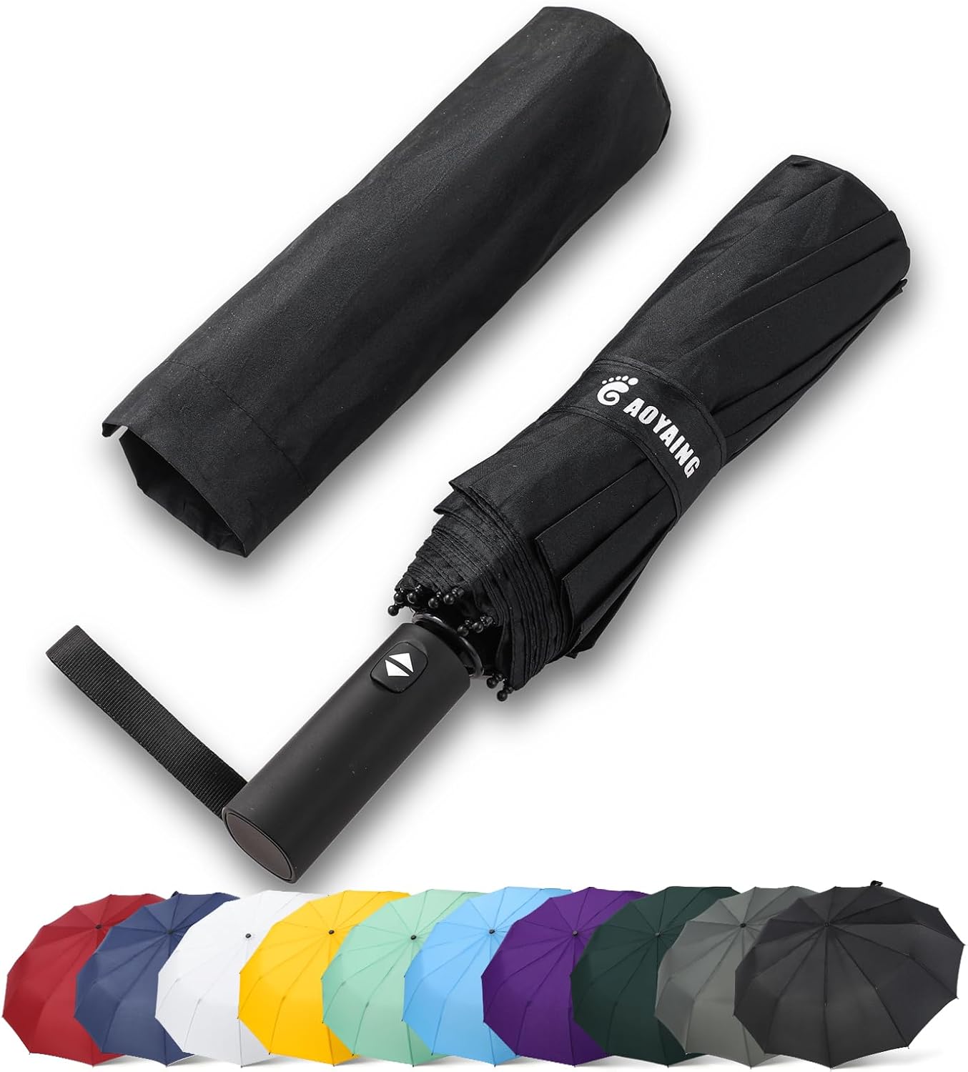 GAOYAING Windproof Travel Compact Umbrella Automatic Umbrellas for Rain Compact...