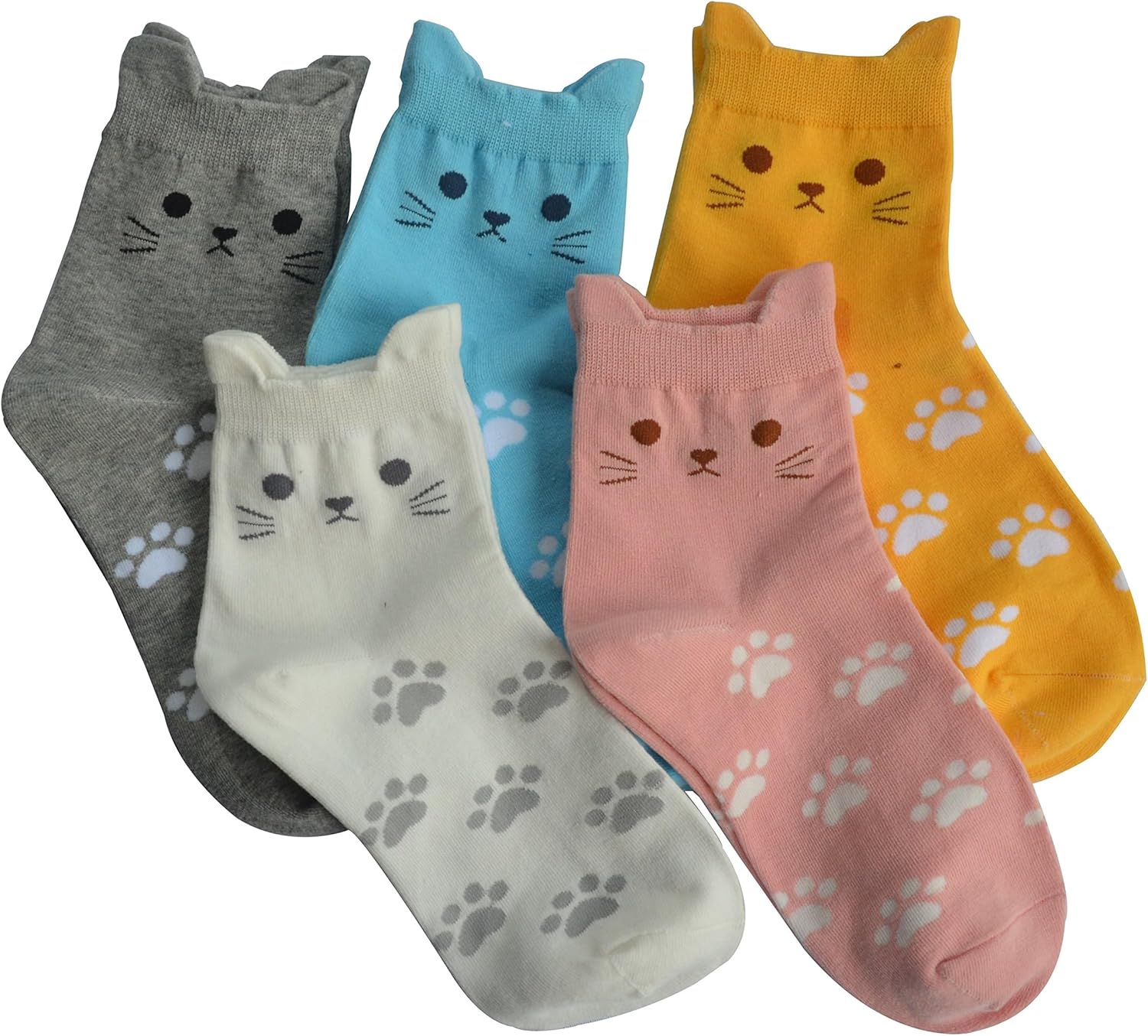 Jeasona Women's Cat Socks Cat Gifts Cute Animal Socks Dog Owl Gifts for Women Mu...