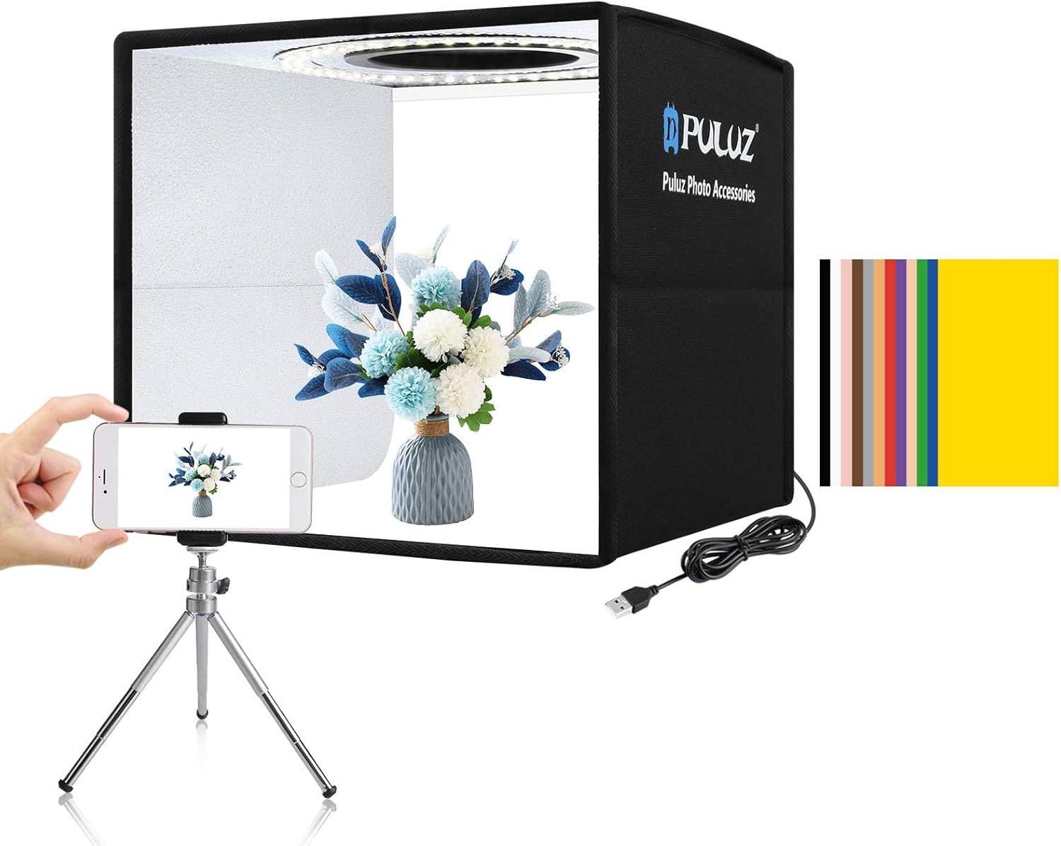 PULUZ Mini Light Box Photography, 25cm Portable Fo...