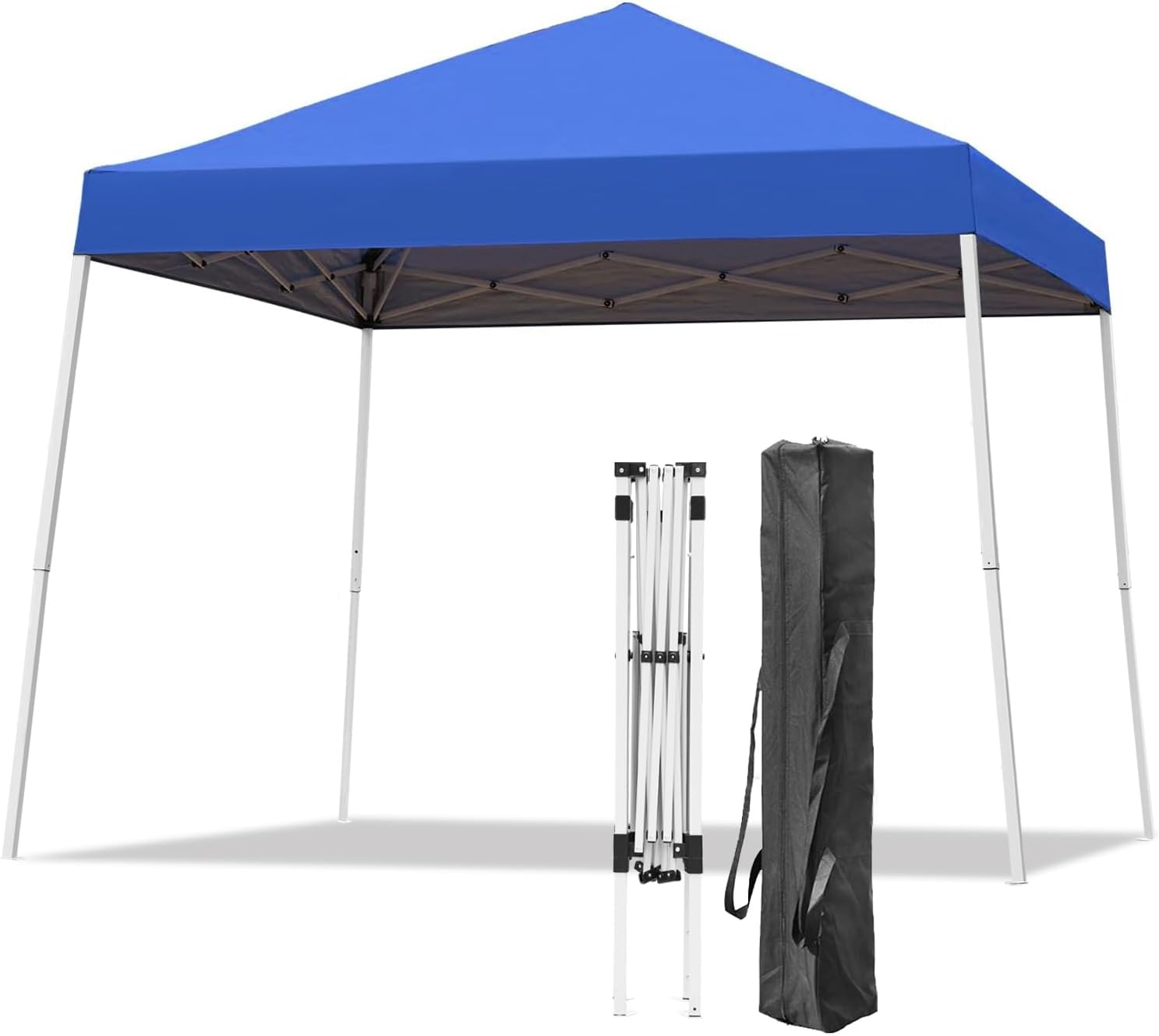 Canopy Tent, 10X10 FT Pop Up Canopy Outdoor Instant Tent Slant Legs with Carryin...