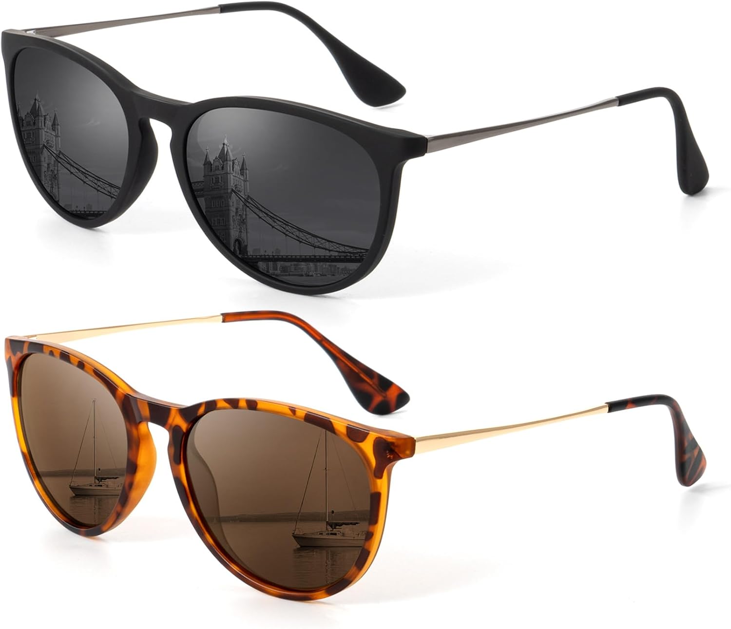 KALIYADI Sunglasses Womens Polarized Womens-Sunglasses: Trendy Sun Glasses with...