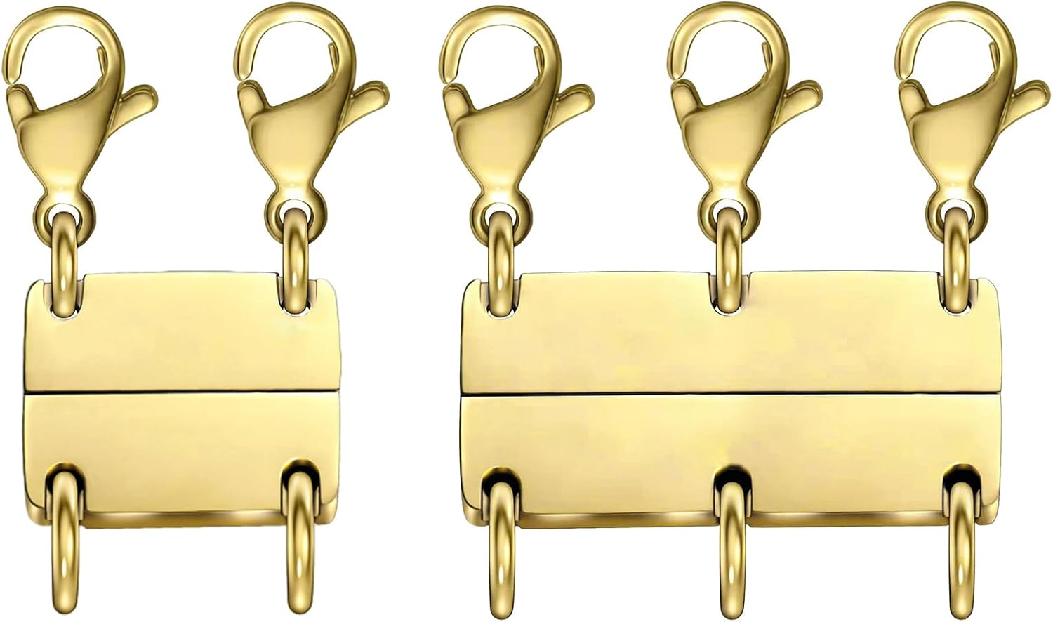 Multi Necklace Layering Clasps Strong Magnetic Clasp, Gold Necklace Separator fo...