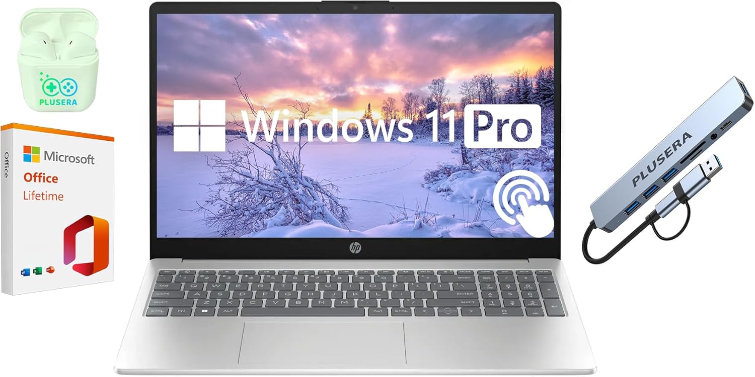 HP 15.6" Touchscreen Business Laptop, 32GB RAM 1.5TB Storage (1TB SSD+512GB Dock...