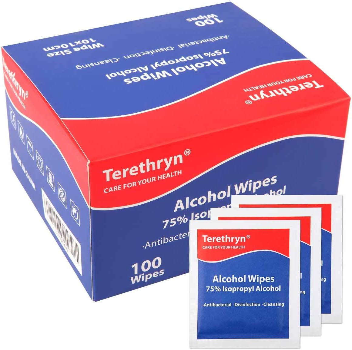 Antibacterial Wipes 75% Isopropyl Alcohol Wipes Surface Disinfectant Wipes, Indi...