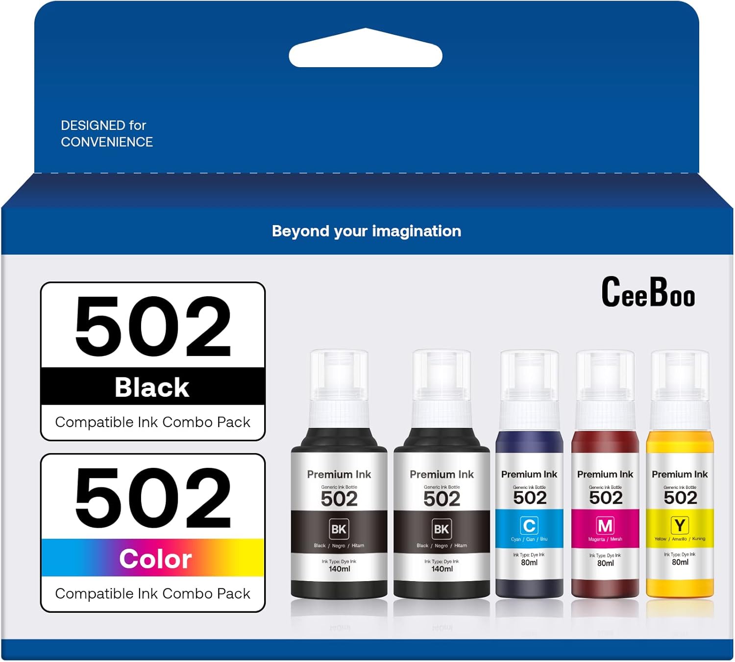 CEEBOO Refill Ink Bottle Replacement for Epson 502...
