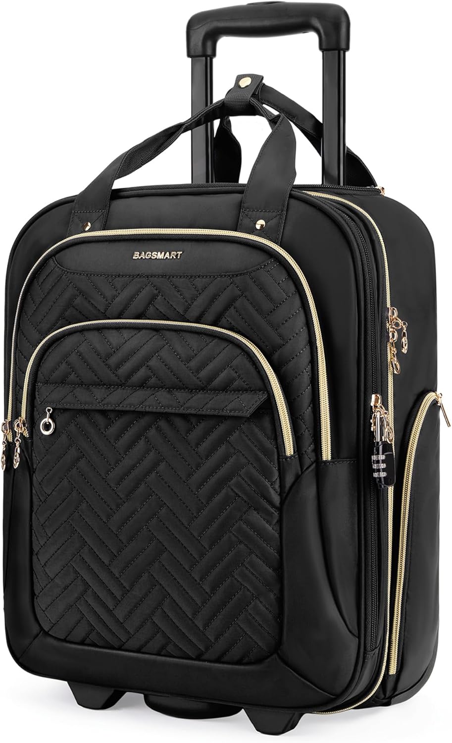 BAGSMART Carry On Luggage Underseat 16-inch Airline approved Underseater Softsid...
