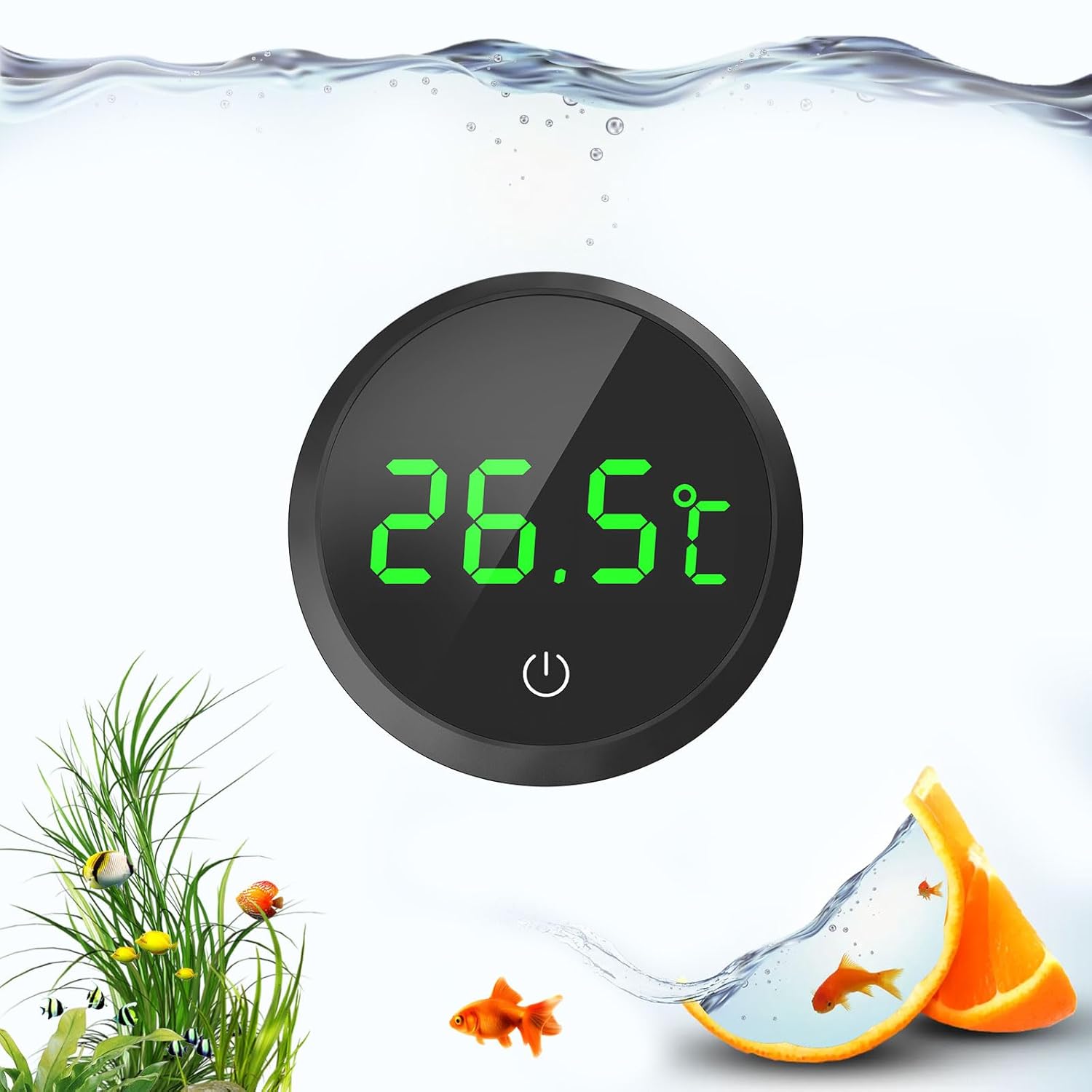 QZQ Fish Tank Thermometer Aquarium Thermometer Wireless Touch Stick Digital Aqua...
