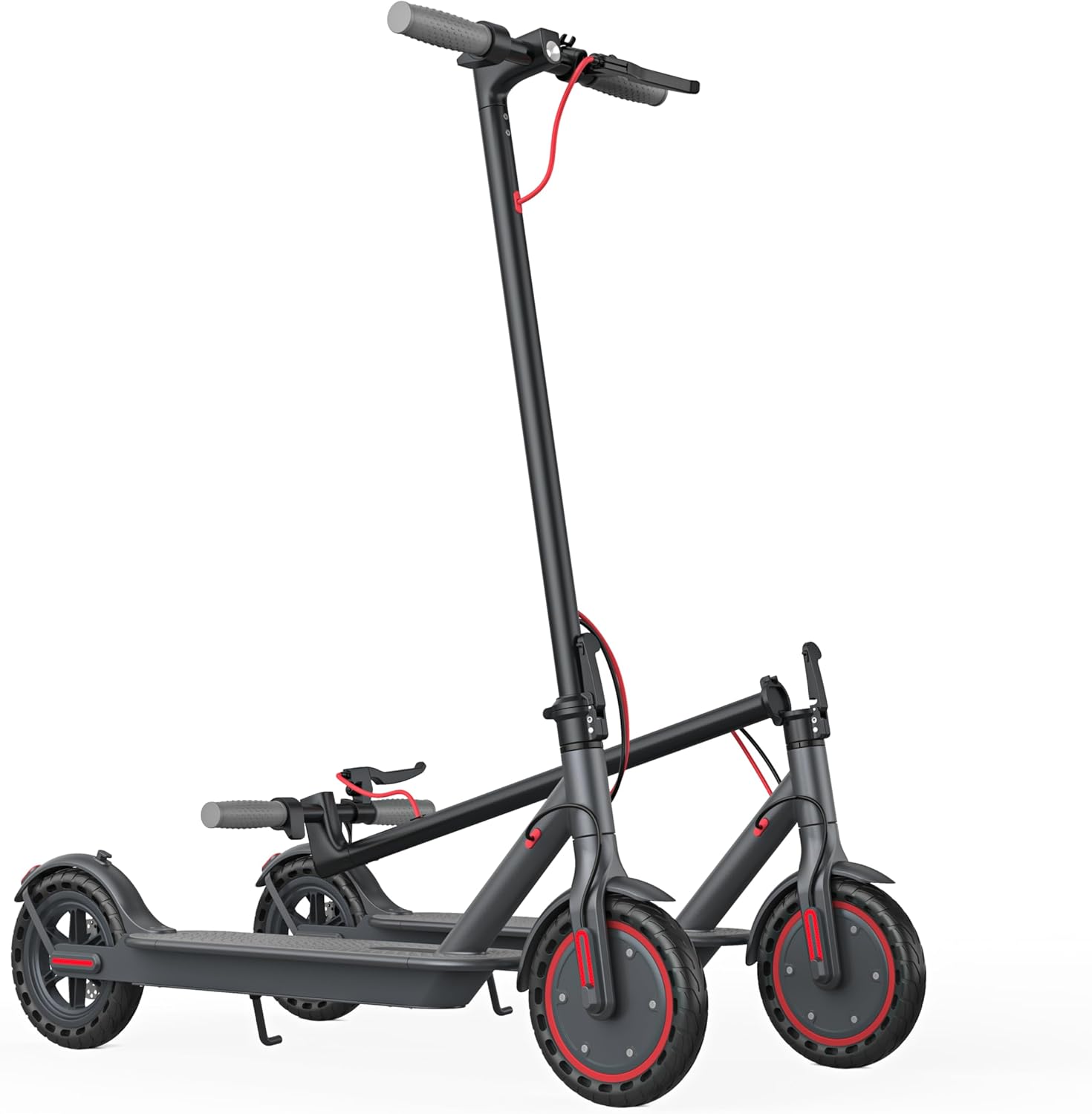 Electric Scooter - 8.5" Solid Tires, 350W Motor, Up to 19 MPH and 21-23 Miles Lo...