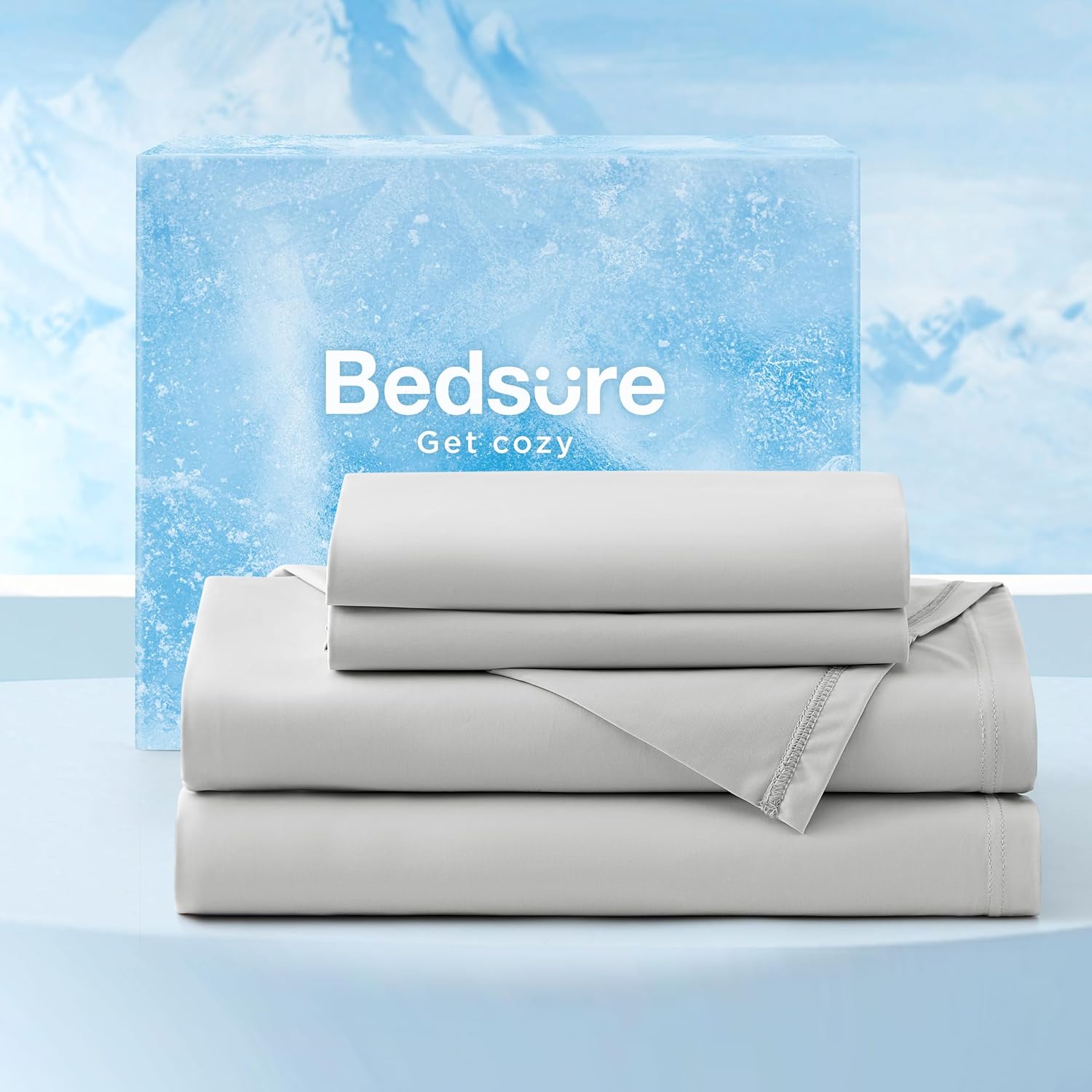 Bedsure Cooling Sheets Full Size, Cooling Bed Sheets for Hot Sleepers, Chill Coo...