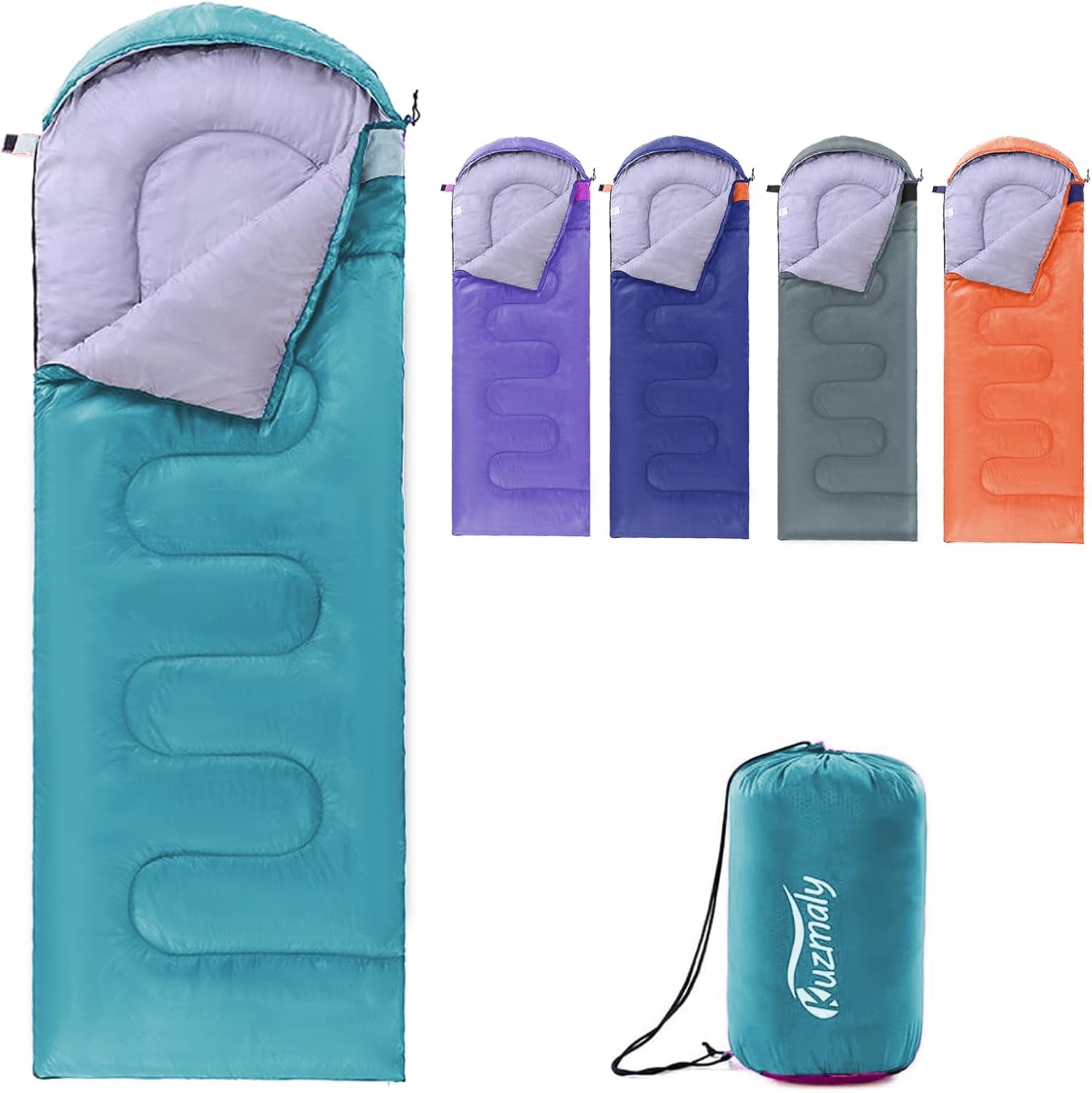 Camping Sleeping Bag 3 Seasons Lightweight &Waterproof with Compression Sack Cam...