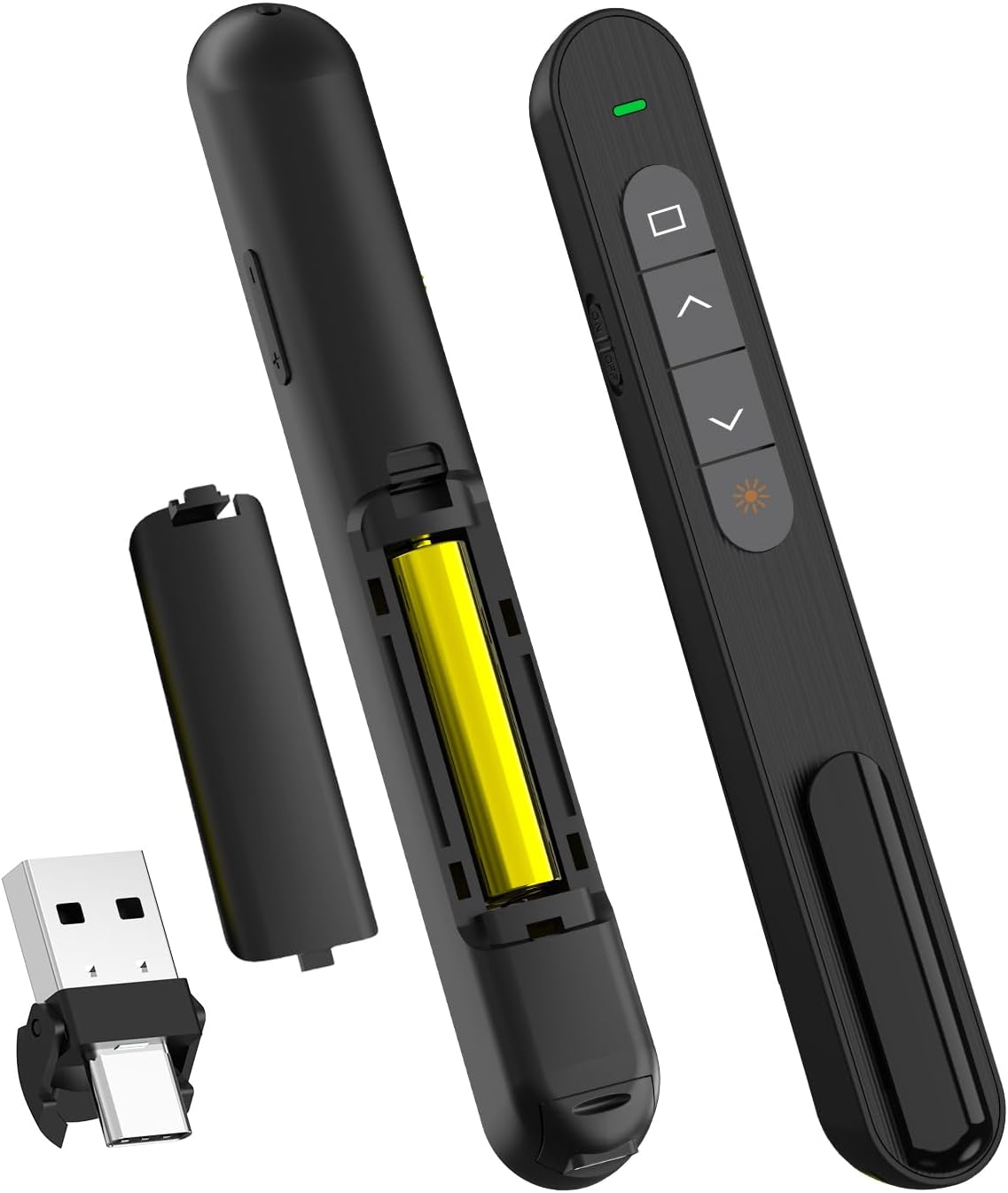 QUI Presentation Clicker with Volume Control,USB Type-c Black Clicker for Powerp...