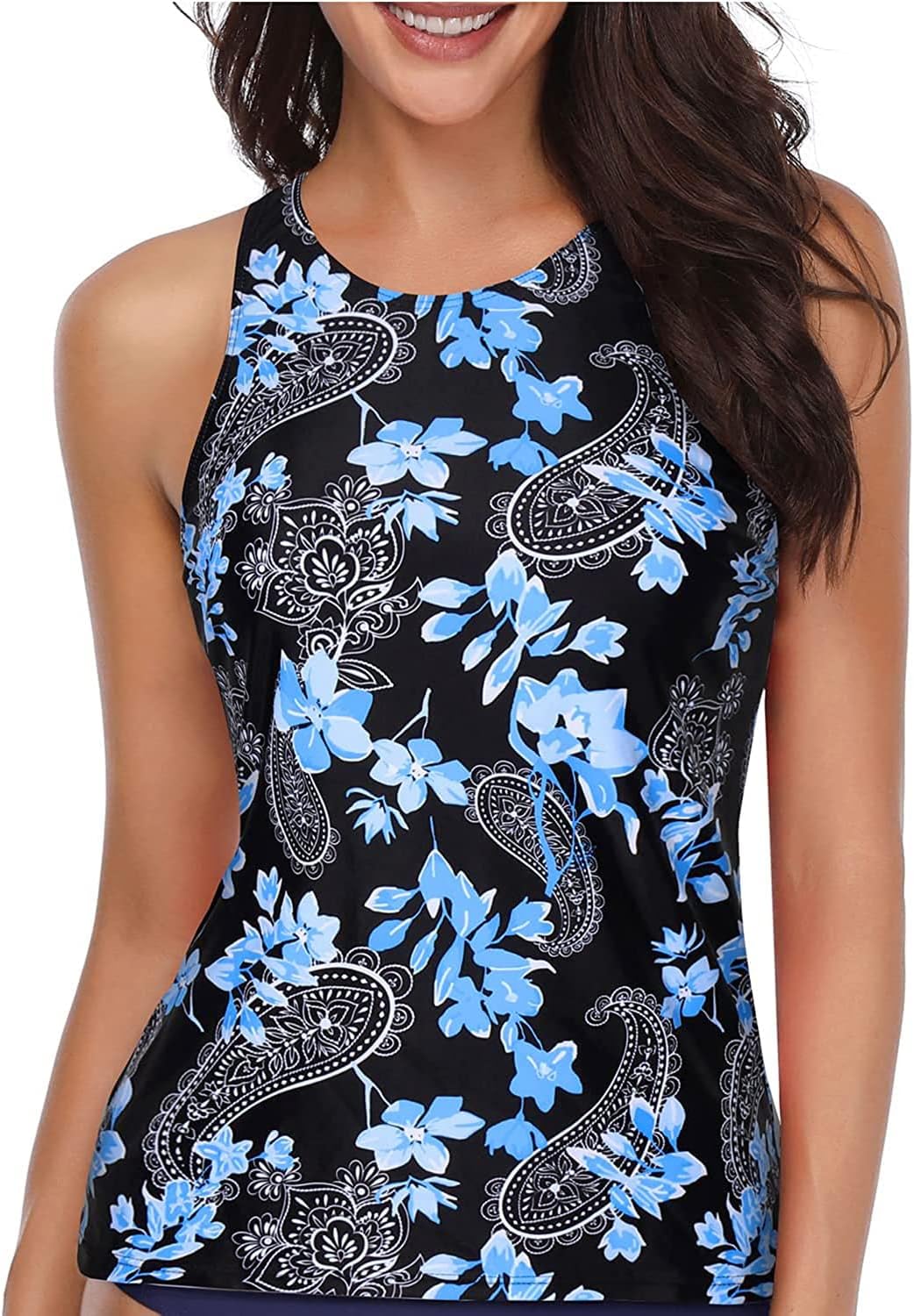 Holipick High Neck Tankini Top Bathing Suit Tops for Women Tummy Control Tank To...