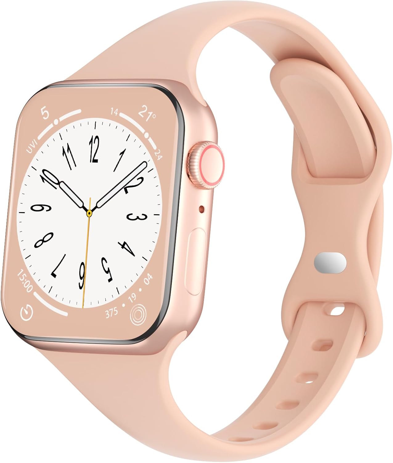 Sport Slim Silicone Bands Compatible for Apple Watch Band 38mm 42mm 40mm 44mm 41...