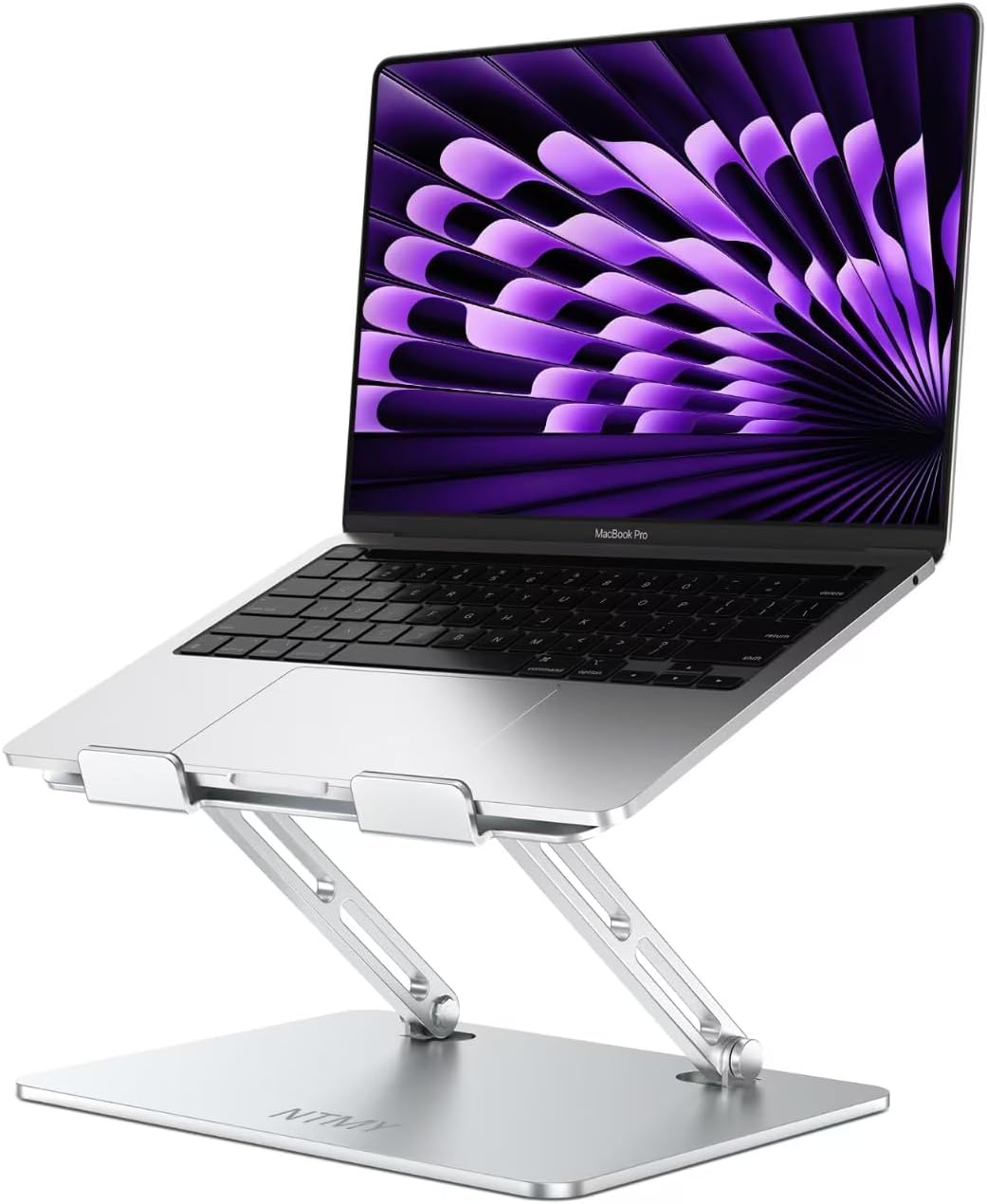 NTMY Aluminum Laptop Stand for Desk, Adjustable Laptop Stand, Folding Laptop Ris...