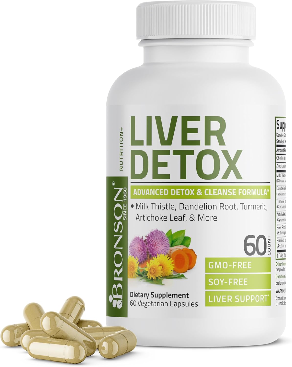 Bronson Liver Detox Advanced Detox & Cleansing Formula Supports Health Liver Fun...