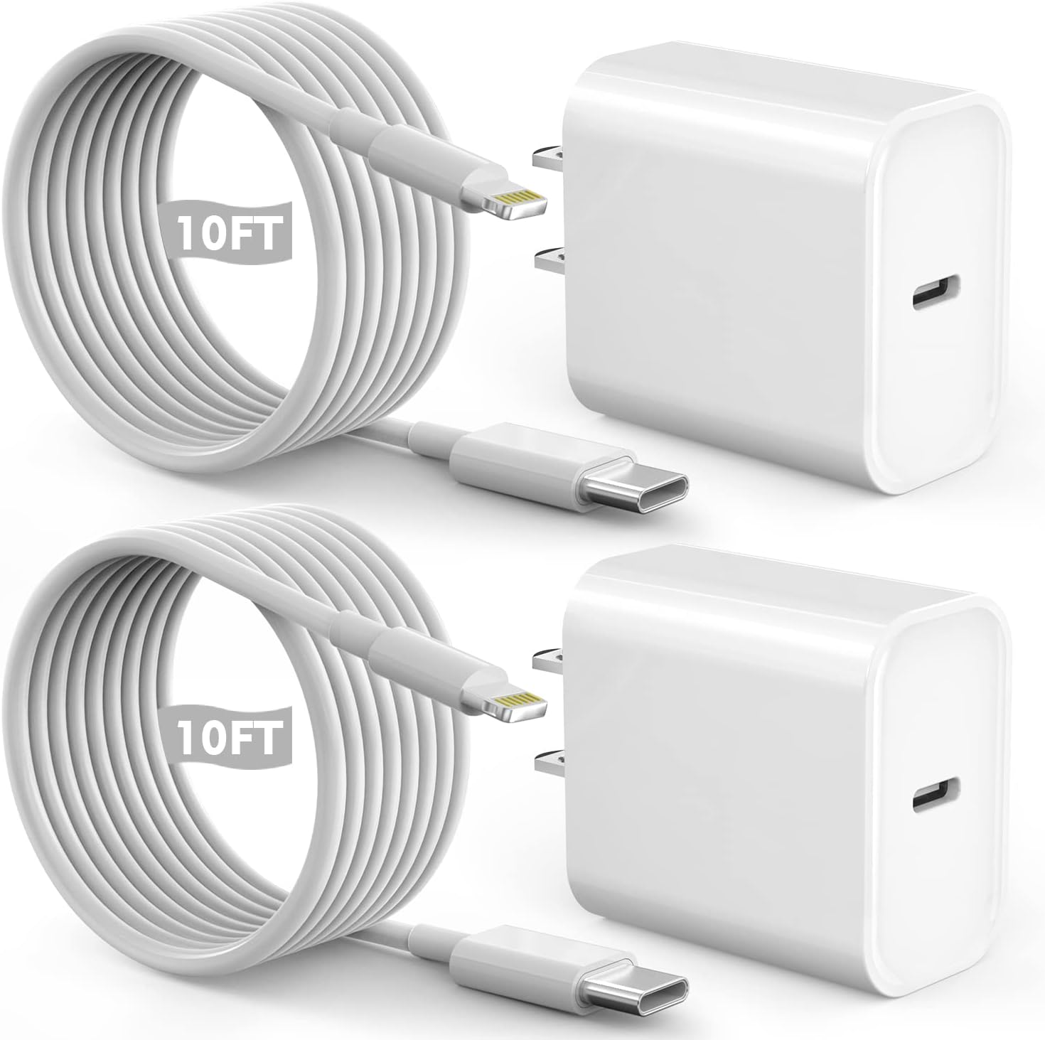 Fast iPhone Charger, Quick 10Foot USBC Wall Charge...