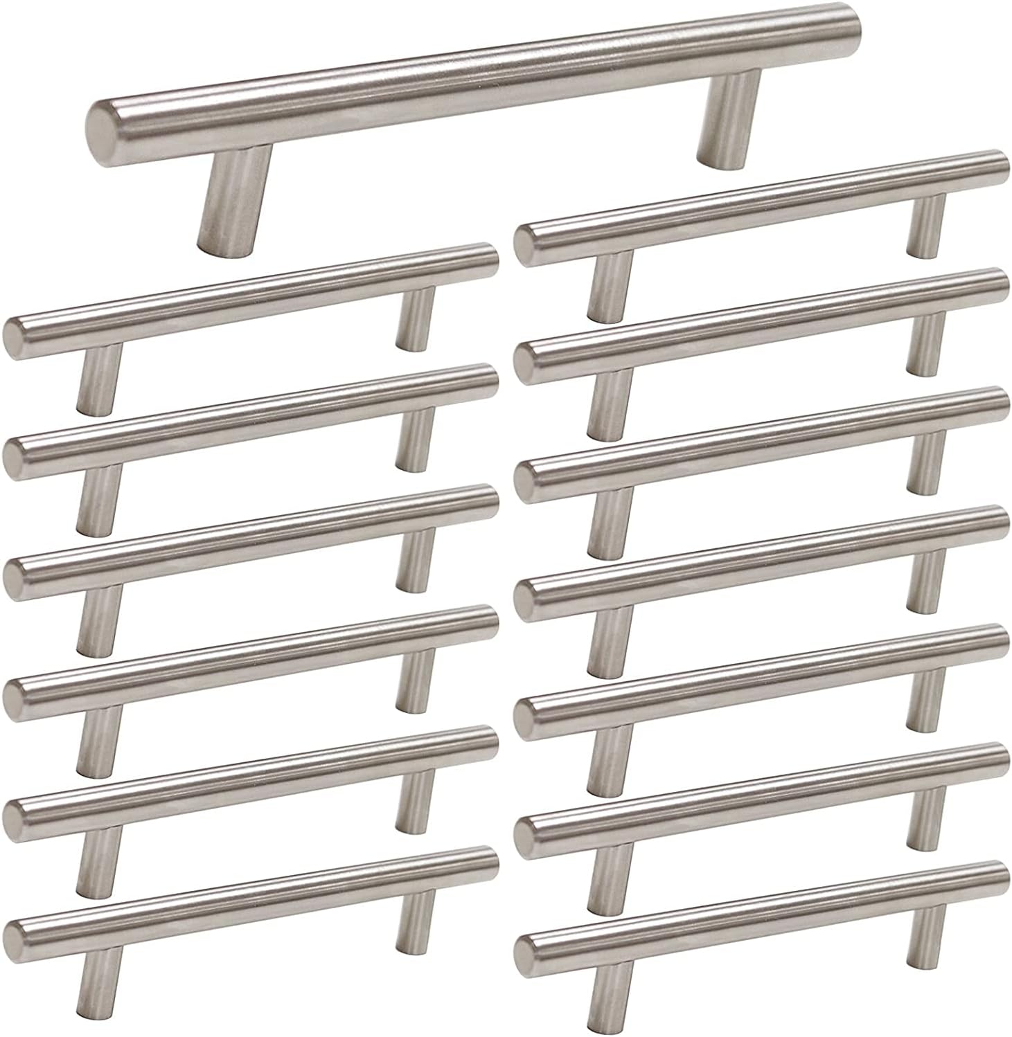 homdiy 15 Pack Brushed Nickel Cabinet Pulls 3 Inch Handles Stainless Steel Cabin...