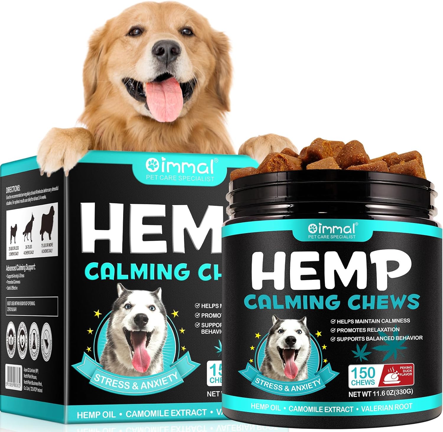 Bieyoc Calming Chews for Dogs, Dog Calming Treats,...
