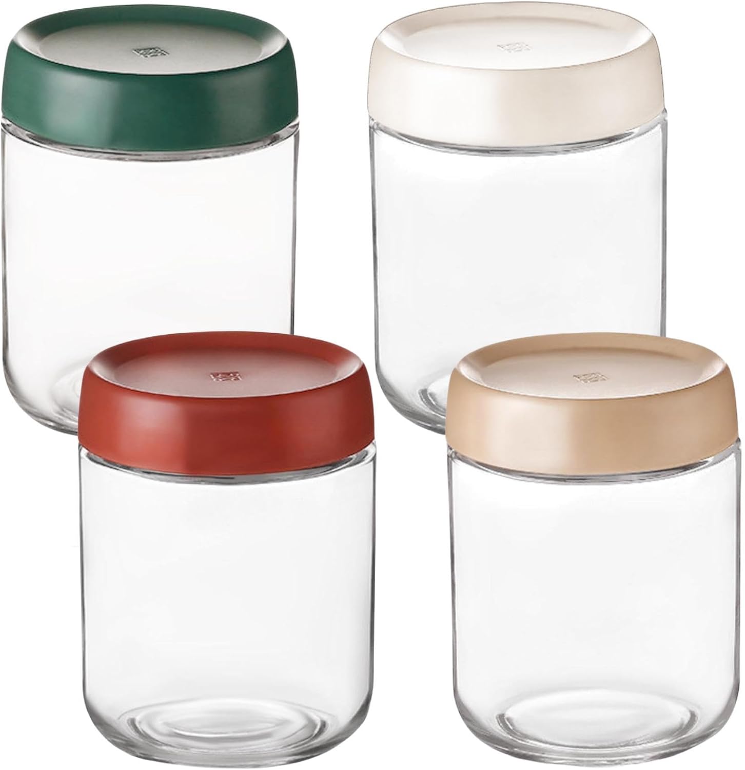 Eidoct 4-Pack 15.8oz Glass Jar with Screw Lid Leakproof Overnight Oats Container...