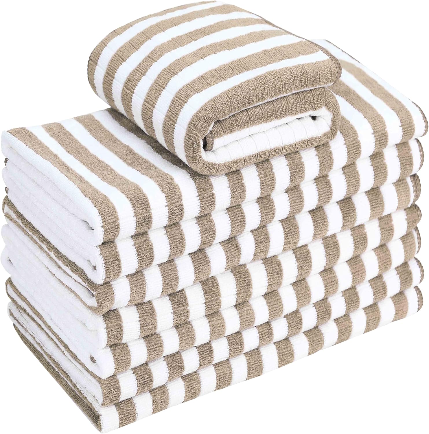 gryeer 8 Pack Microfibre Tea Towels, Super Absorbent, Soft and Thick Kitchen Tow...