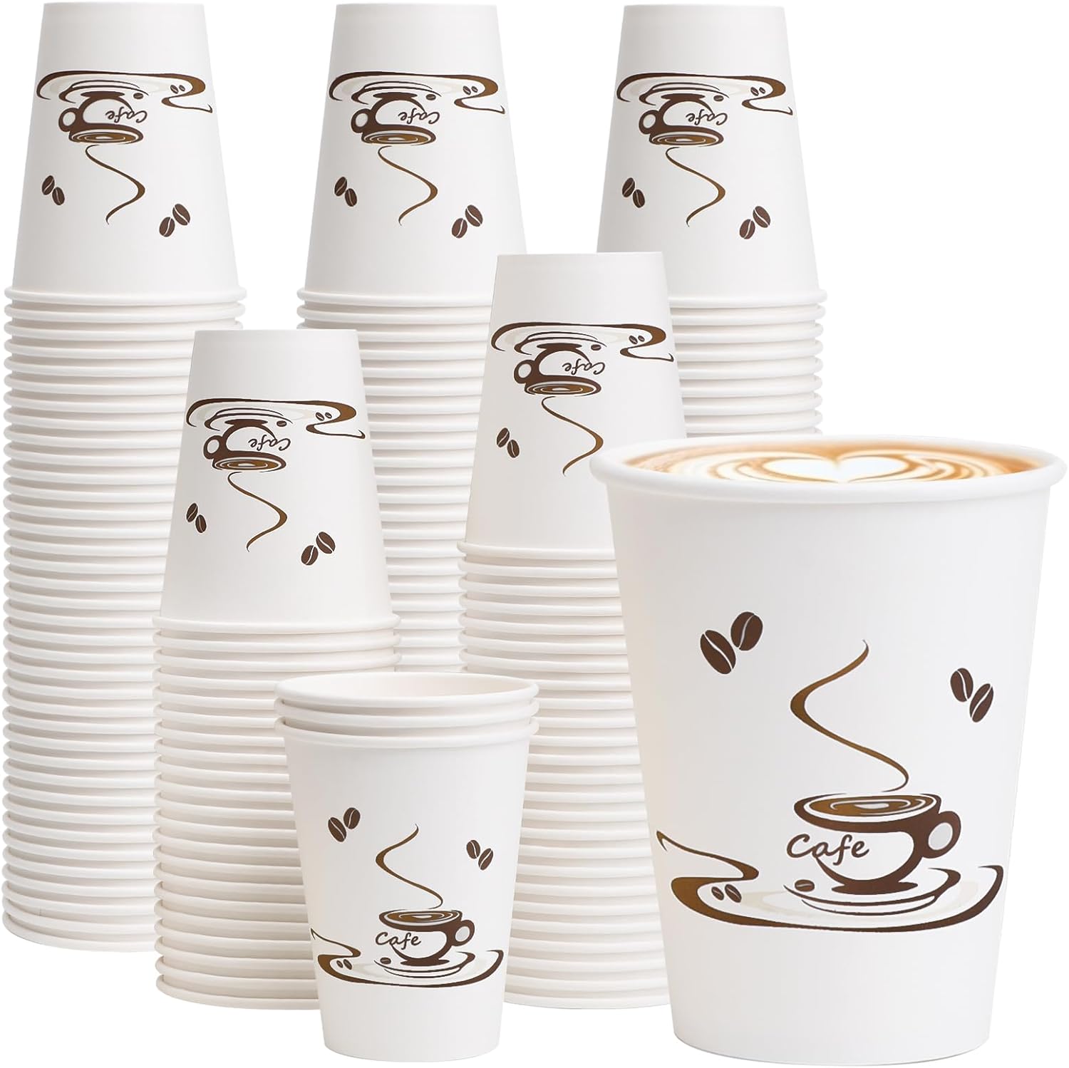 Lamosi 240 Pack 12 OZ Coffee Cups, Disposable Paper Cups for Hot/Cold Beverage,...