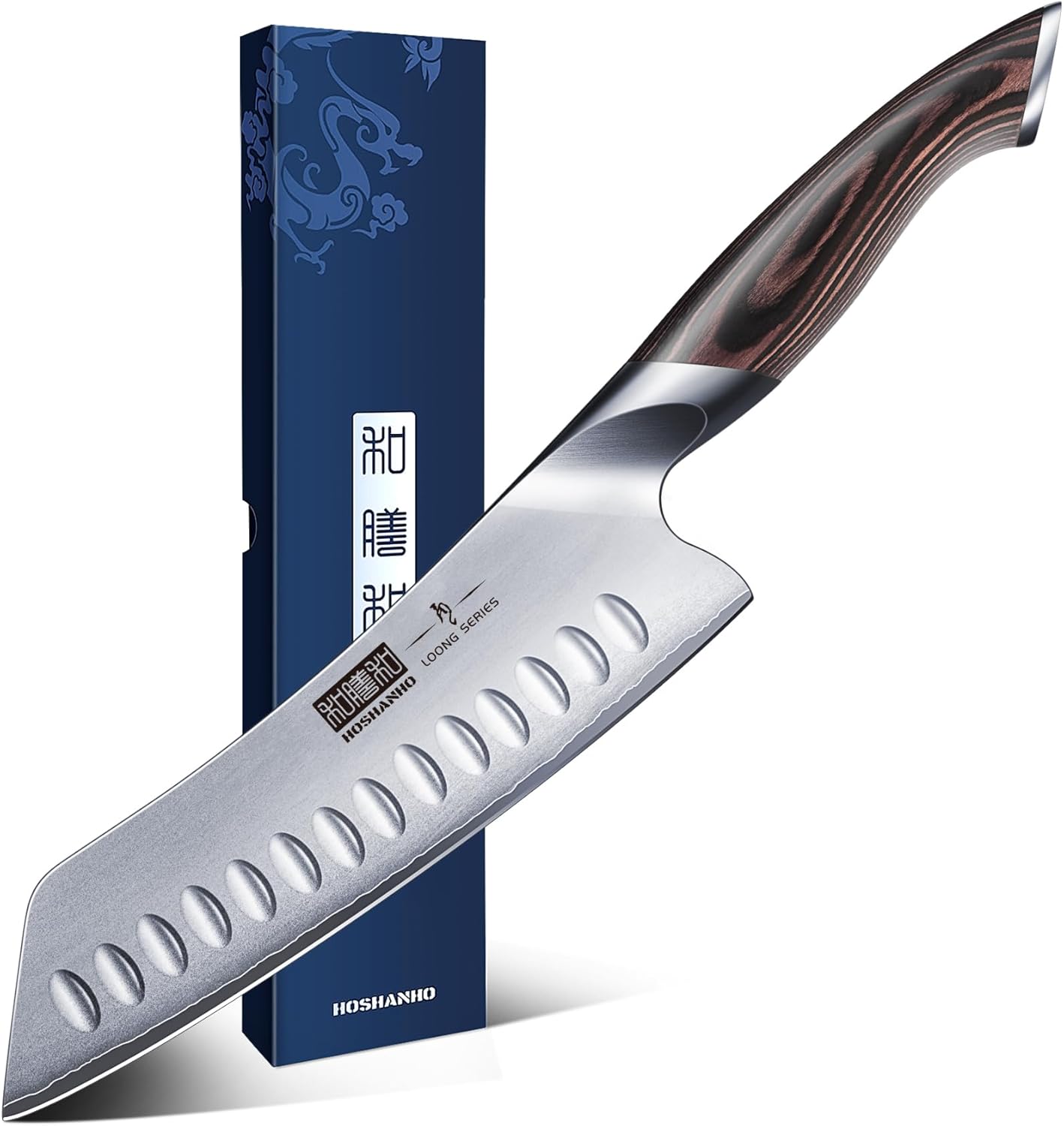 7 Inch Japanese Chef Knife, Ultra Sharp High Carbon Stainless Steel AUS-10 Kitch...