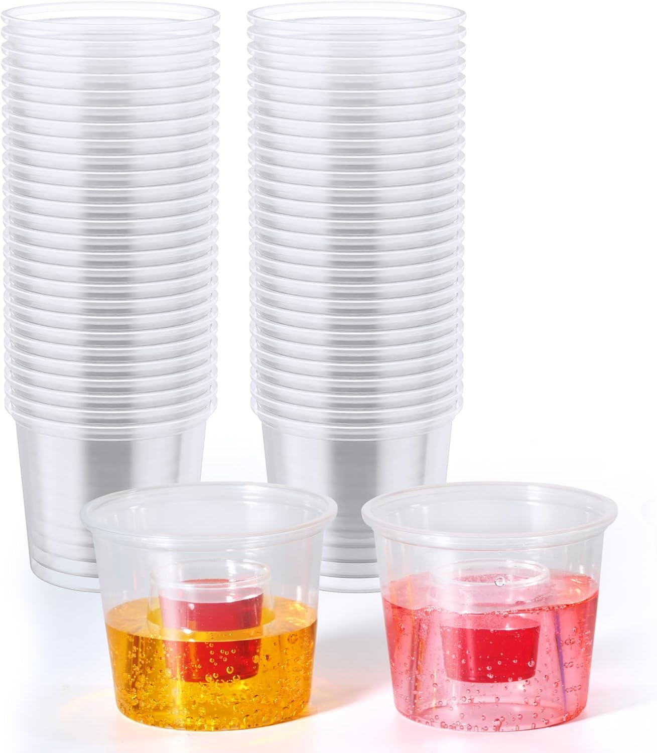 JOLLY CHEF 60 Disposable Bomber Cups Jager Bomb Shot Glasses plastic, Highly Dur...