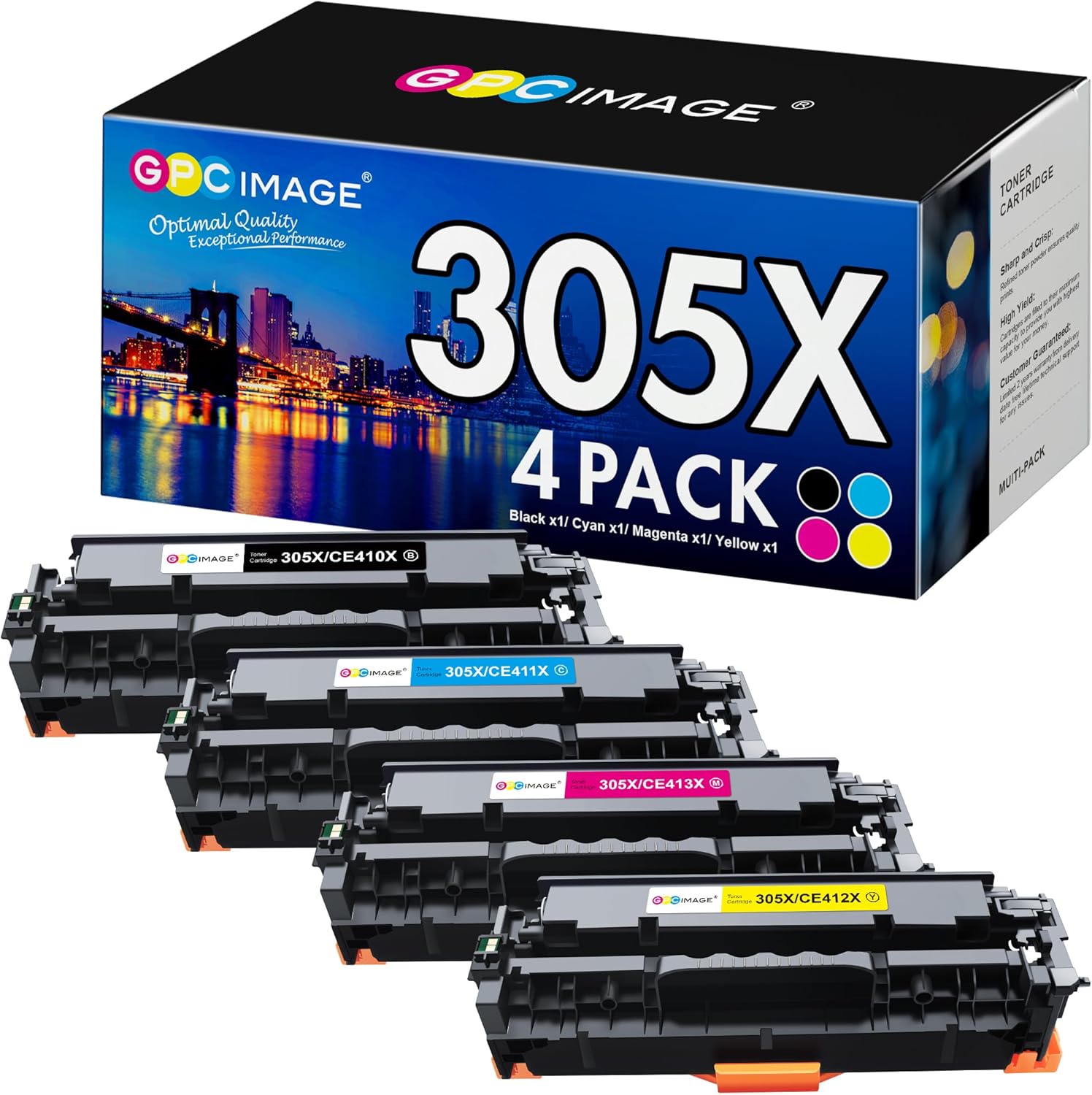 GPC Image Remanufactured 305X Toner Cartridge Replacement for HP 305X 305A CE410...