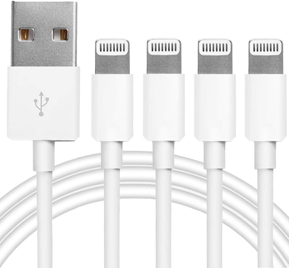 4Pack [Apple MFi Certified] Charger Lightning to USB Charging Cable Cord Compati...