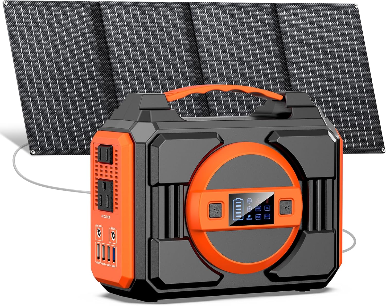 Solar Powered Generator 300W Rated, Portable Solar Generator Power Station with...