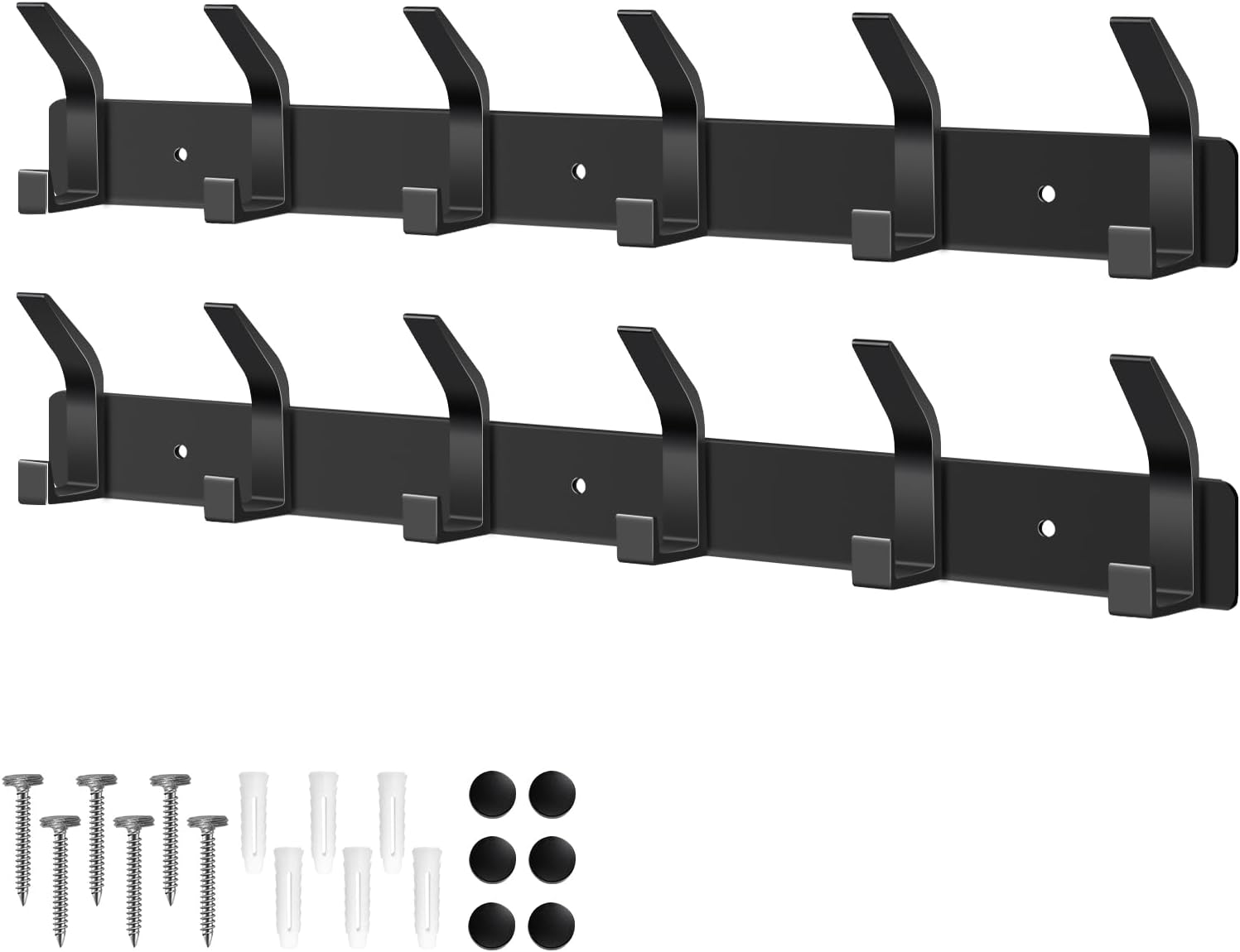 AUXHCYL Coat Hooks Wall Mounted, 2 Packs Coat Hangers Wall Mounted with 6 Hooks,...