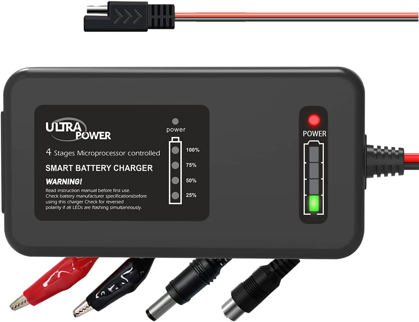 ULTRAPOWER 4-Amp 14.6 Volt LiFePO4 Battery Charger,12.8 Volt LiPO Lithium Batter...
