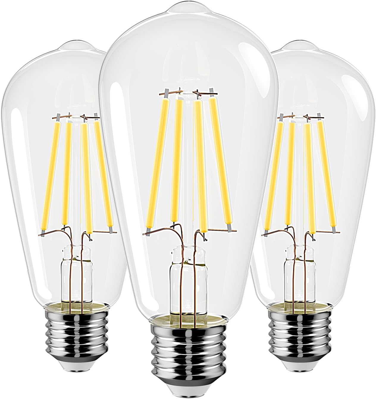 E26 LED Bulb 60 Watt Equivalent, Non-dimmable Vintage Edison Light Bulbs 7W, UL...