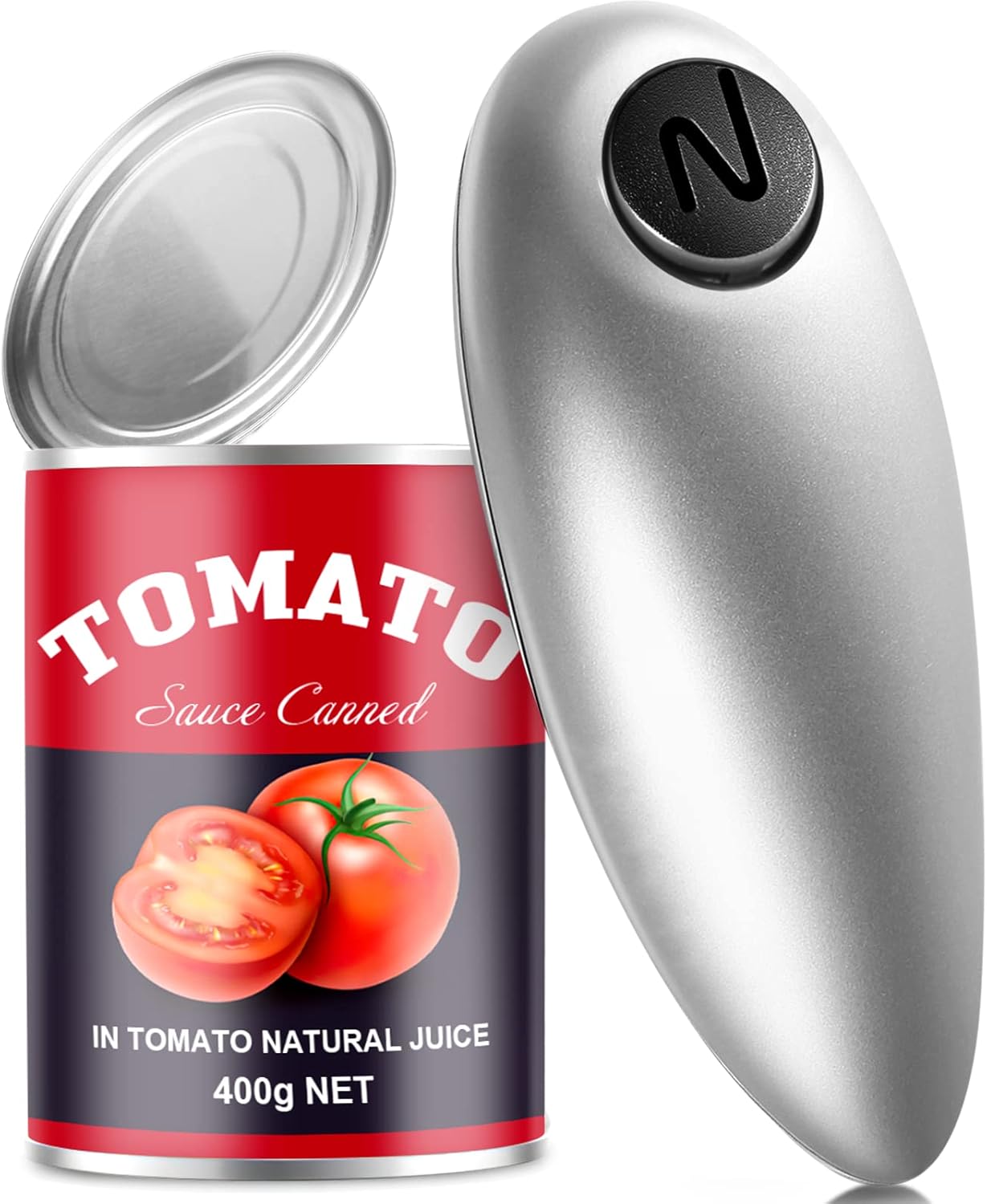 Electric Can Opener, Handheld One Touch Automatic Can Openers Fit Different Can...