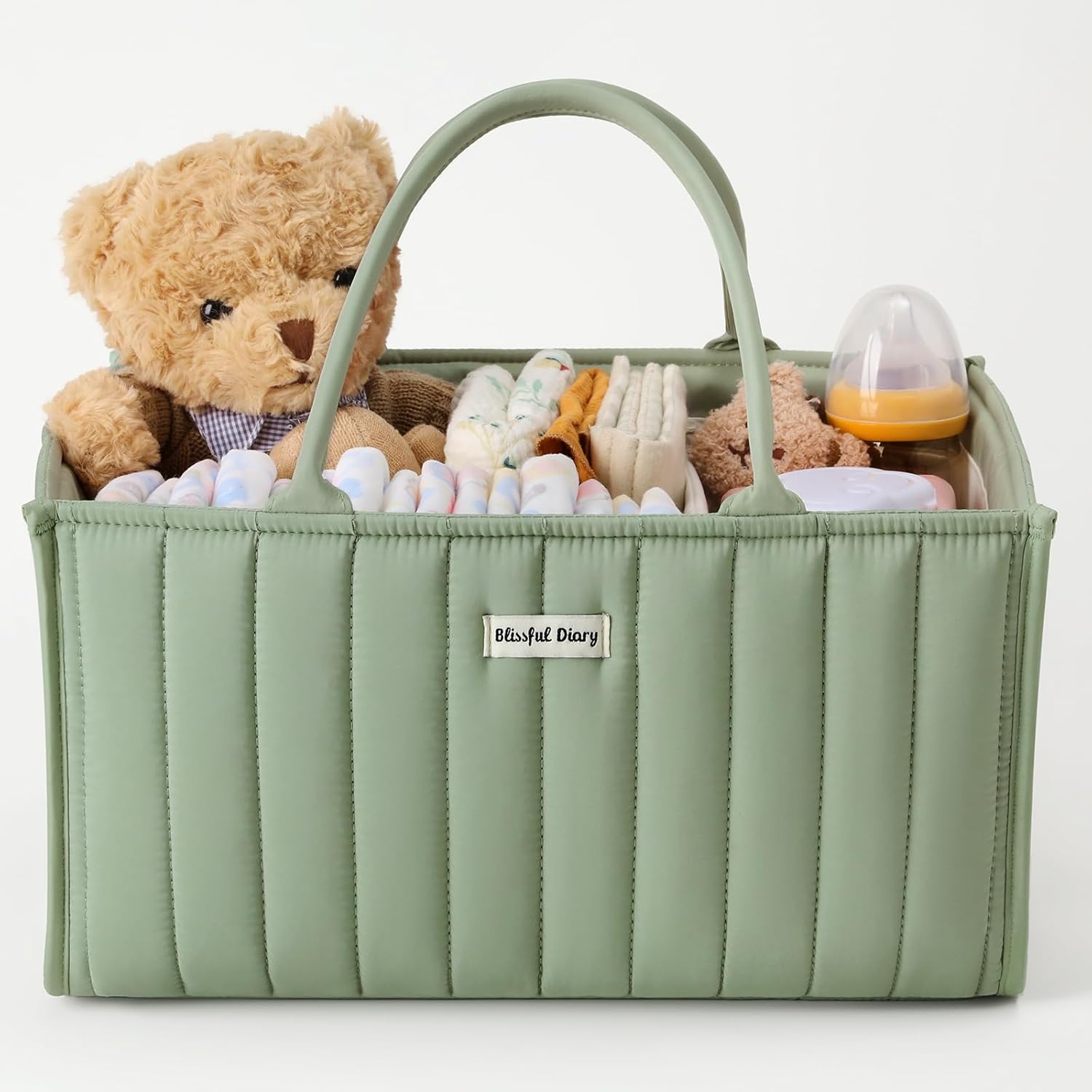 Blissful Diary Baby Diaper Caddy Organizer, Stylis...
