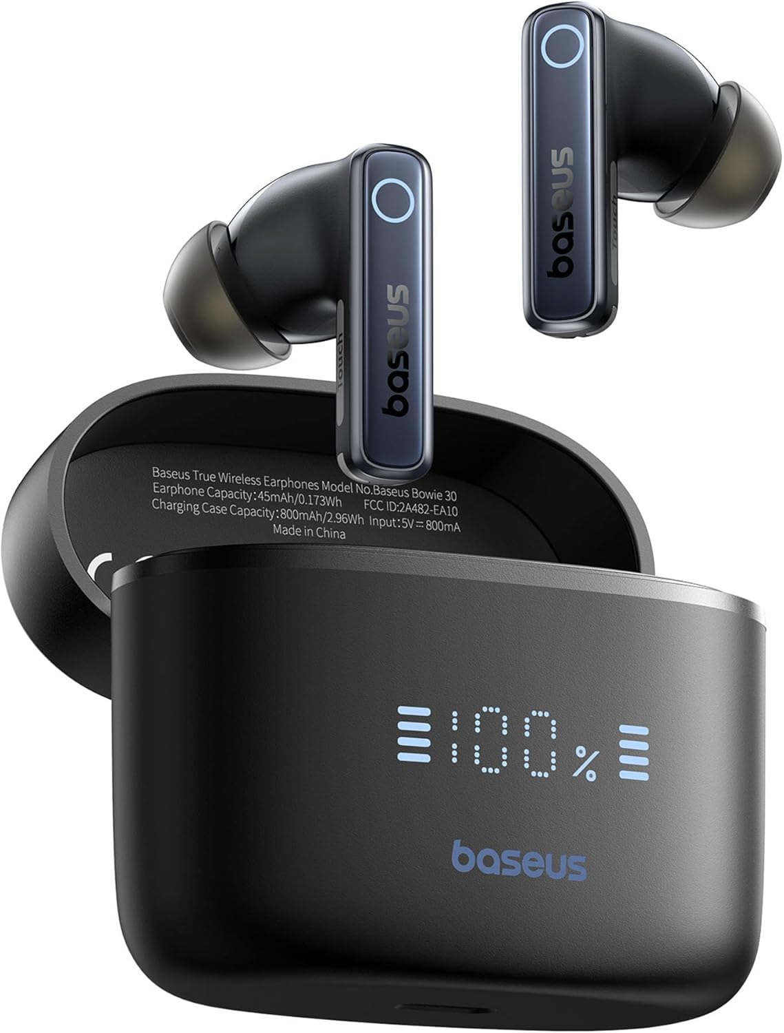 Baseus Hybrid Active Noise Cancelling Wireless Earbuds, Immersive Heavy Bass Sou...