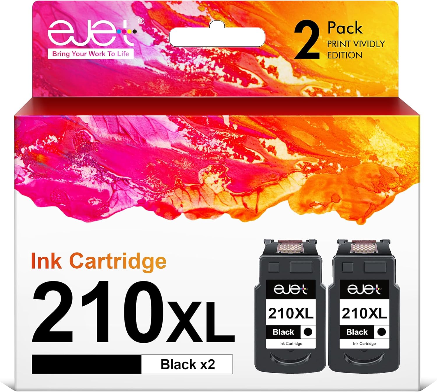 ejet Remanufactured 210XL Black Ink Cartridge Replacement for Canon 210XL Black...