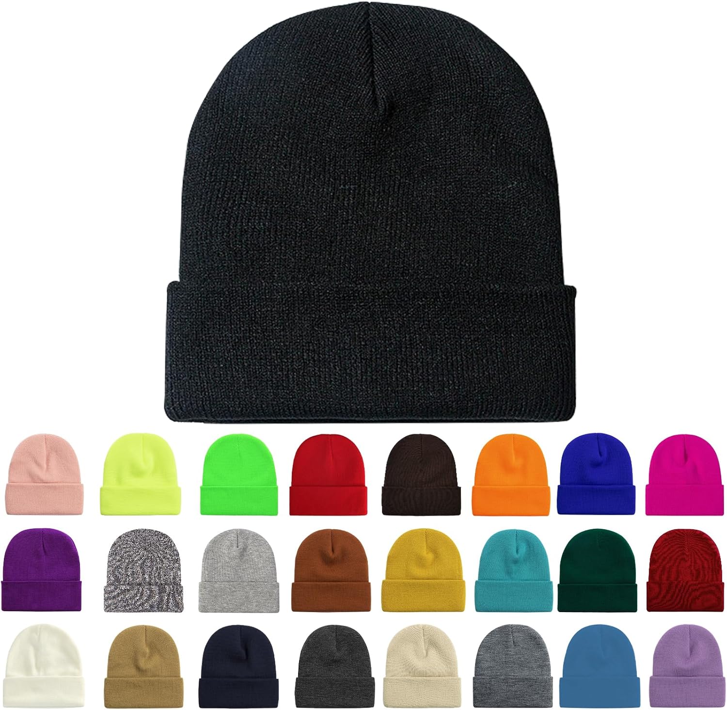 Ruqizhi Beanie Hats for Men Women Slouchy Beanie Hats Winter Knit Cuffed Beanie...