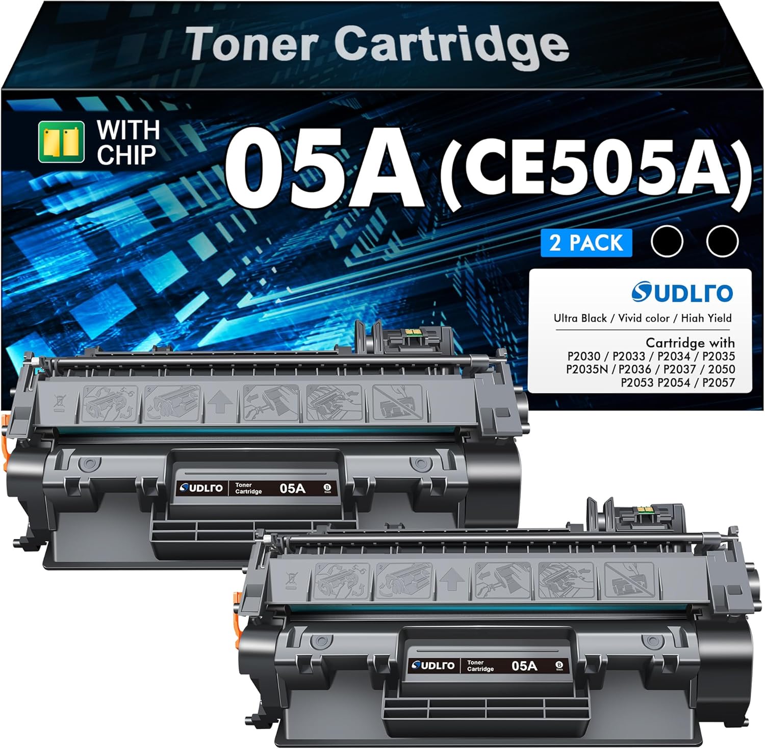 05A CE505A Toner Cartridge - Replacement for HP 05A Toner Cartridge Black for HP...