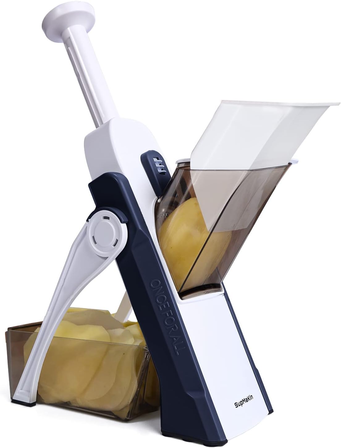 SUPMAKIN Safest Mandoline Vegetable Slicer, Potato Chip Cutter, Multifunctional...