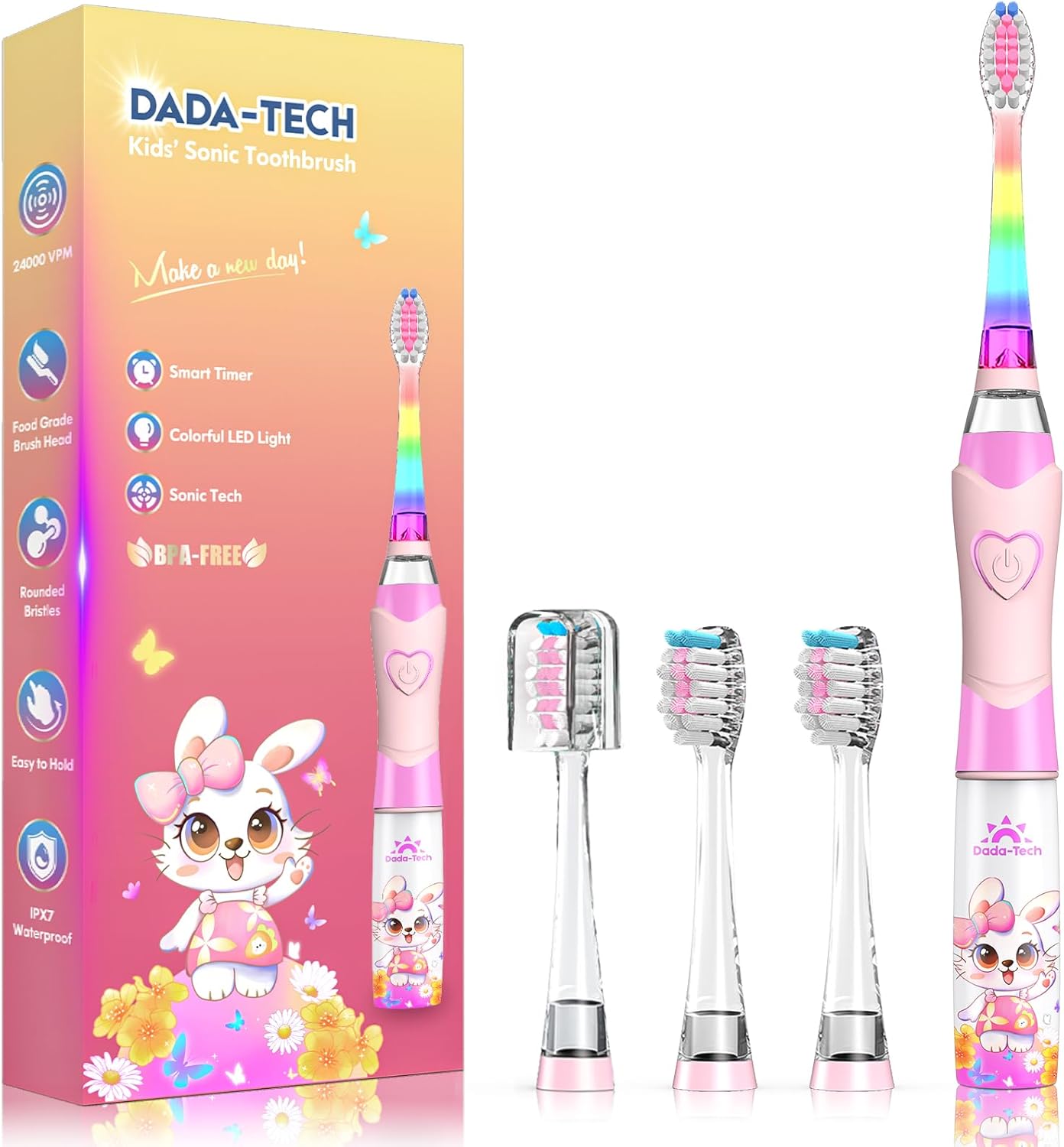 Kids Electric Toothbrush 3-5-6-12, Toddler Toothbrush Girls Electric Toothbrush...