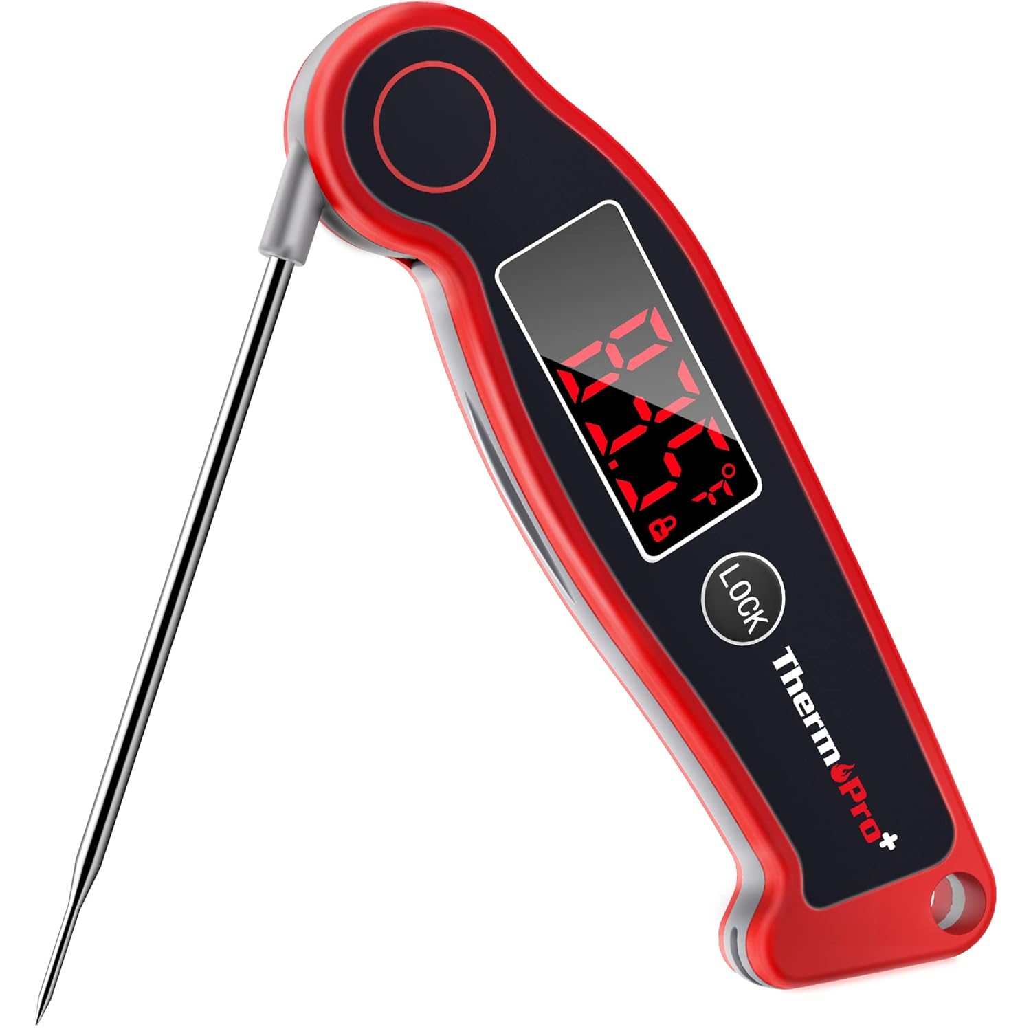 ThermoPro TP19 Waterproof Digital Meat Thermometer for Grilling with Ambidextrou...