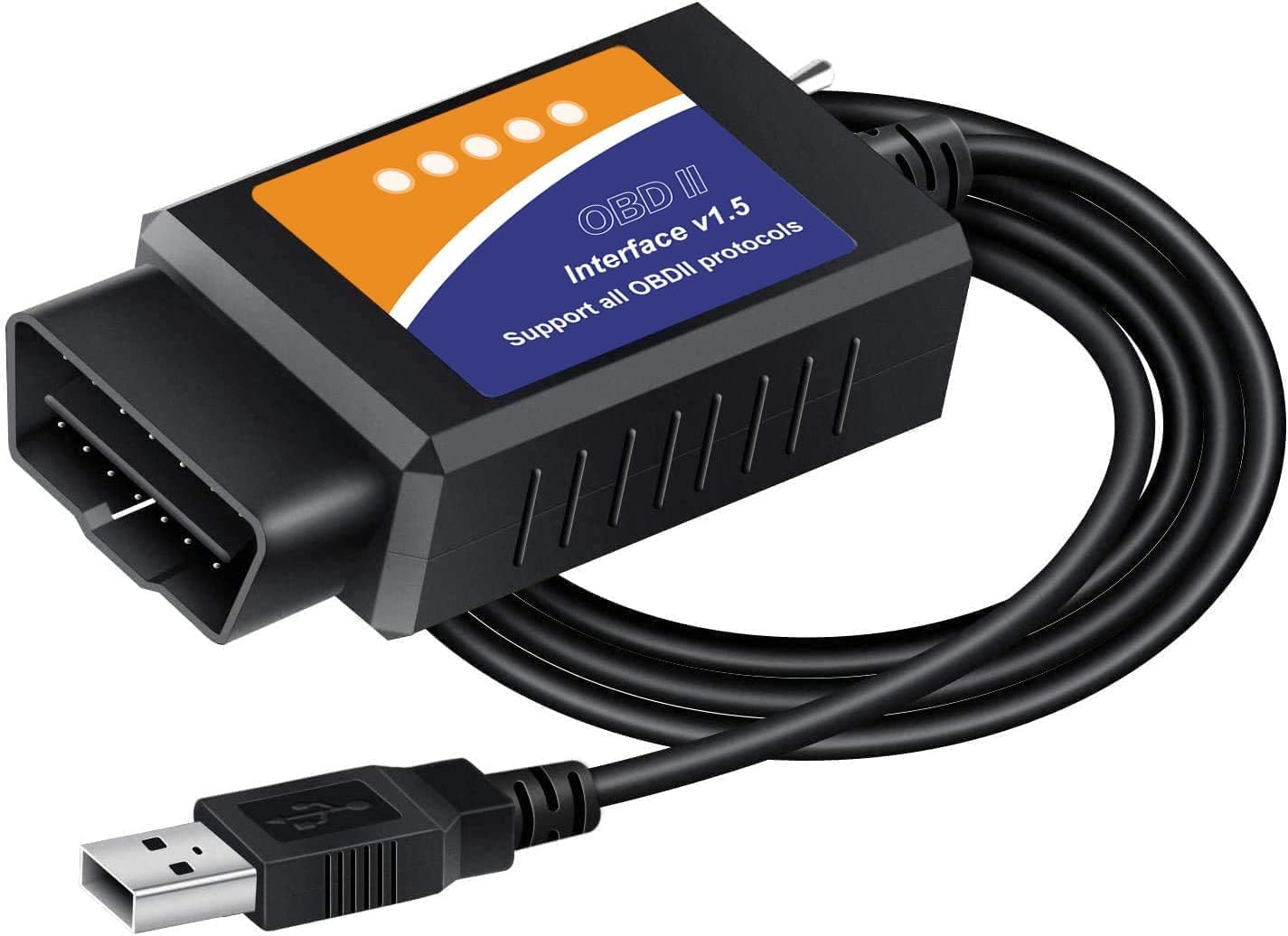ELM327 USB Adapter OBD2 Scanner for Windows, ELMconfig FoCCCus Diagnostic Scan T...