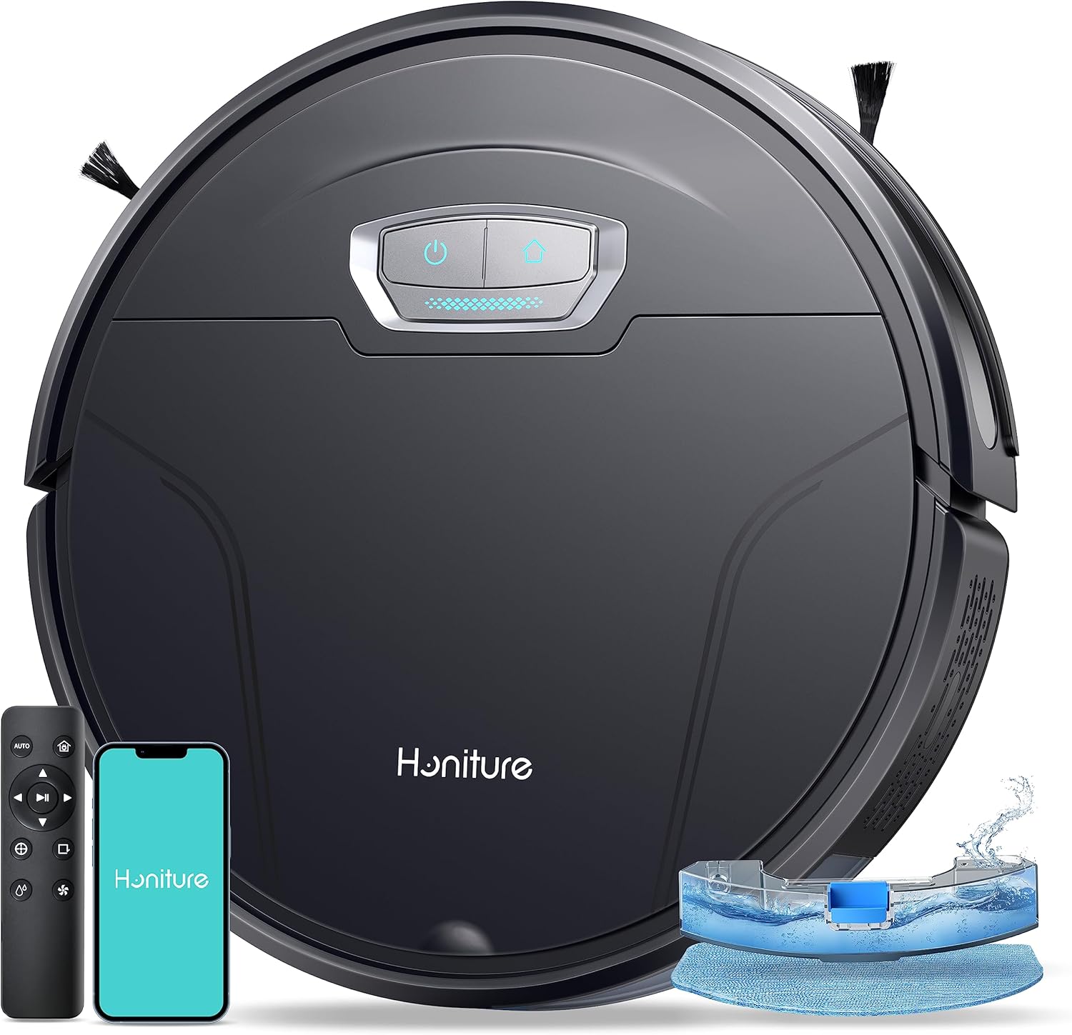 HONITURE Robot Vacuum Cleaner with Mop, 4500Pa Ultra Strong Suction, G20 PRO Rob...
