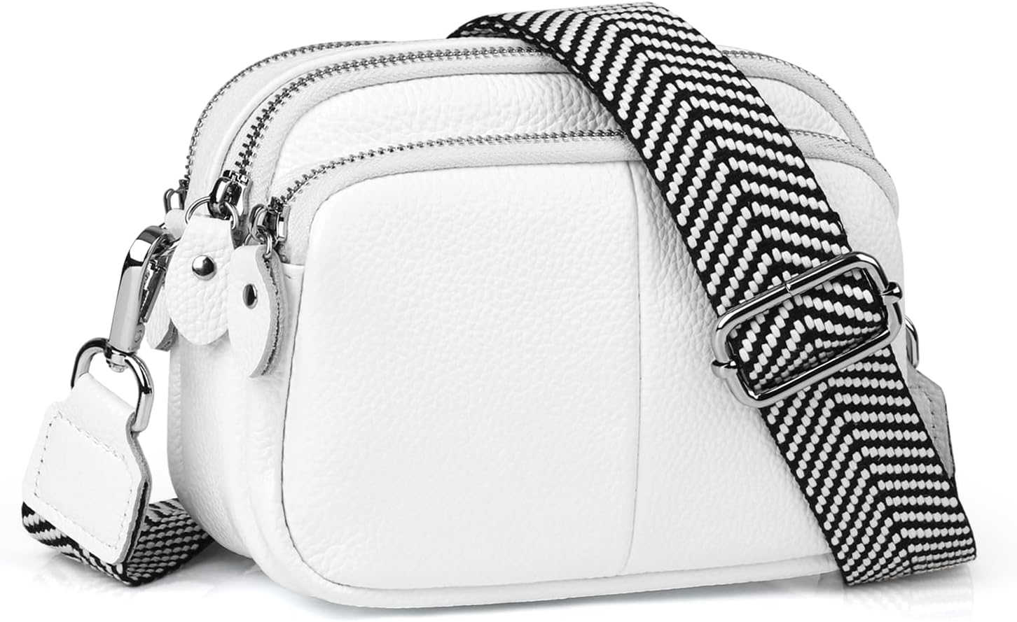 befen Genuine Leather Ladies Cross-Body Bag Over the Shoulder Bag Women White Ca...