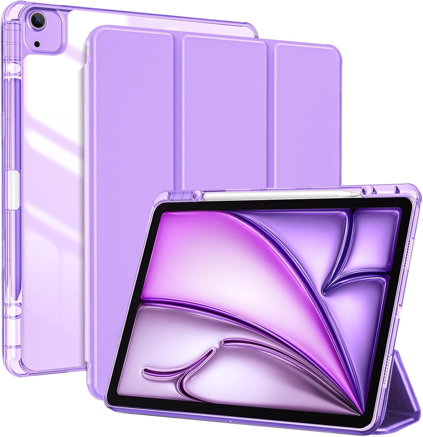 ProCase for iPad Air 13 Inch Case M3 2025/M2 2024 with Pencil Holder, Hybrid Sma...